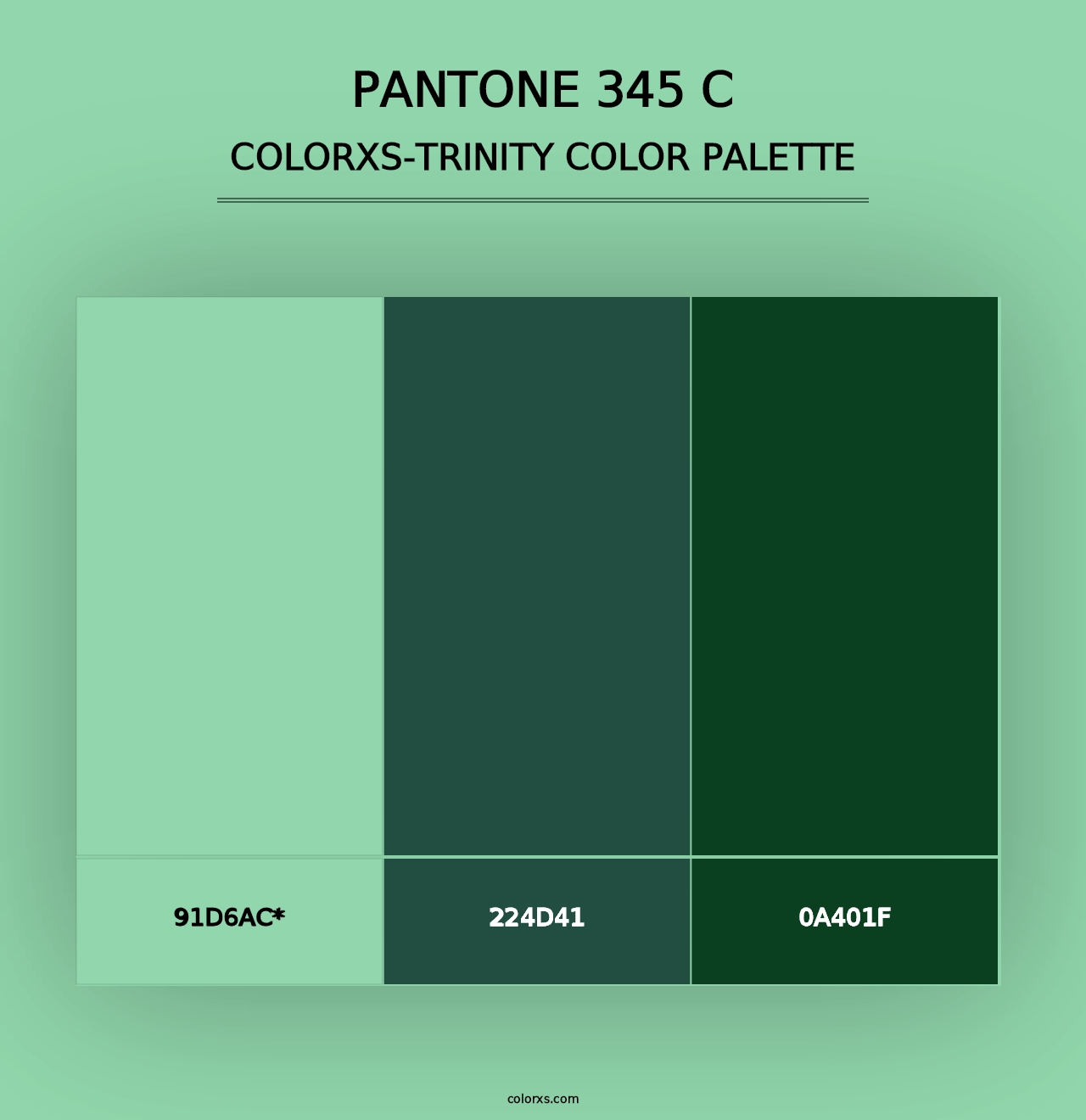 PANTONE 345 C - Colorxs Trinity Palette