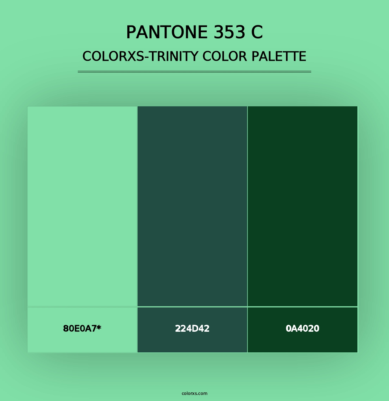 PANTONE 353 C - Colorxs Trinity Palette