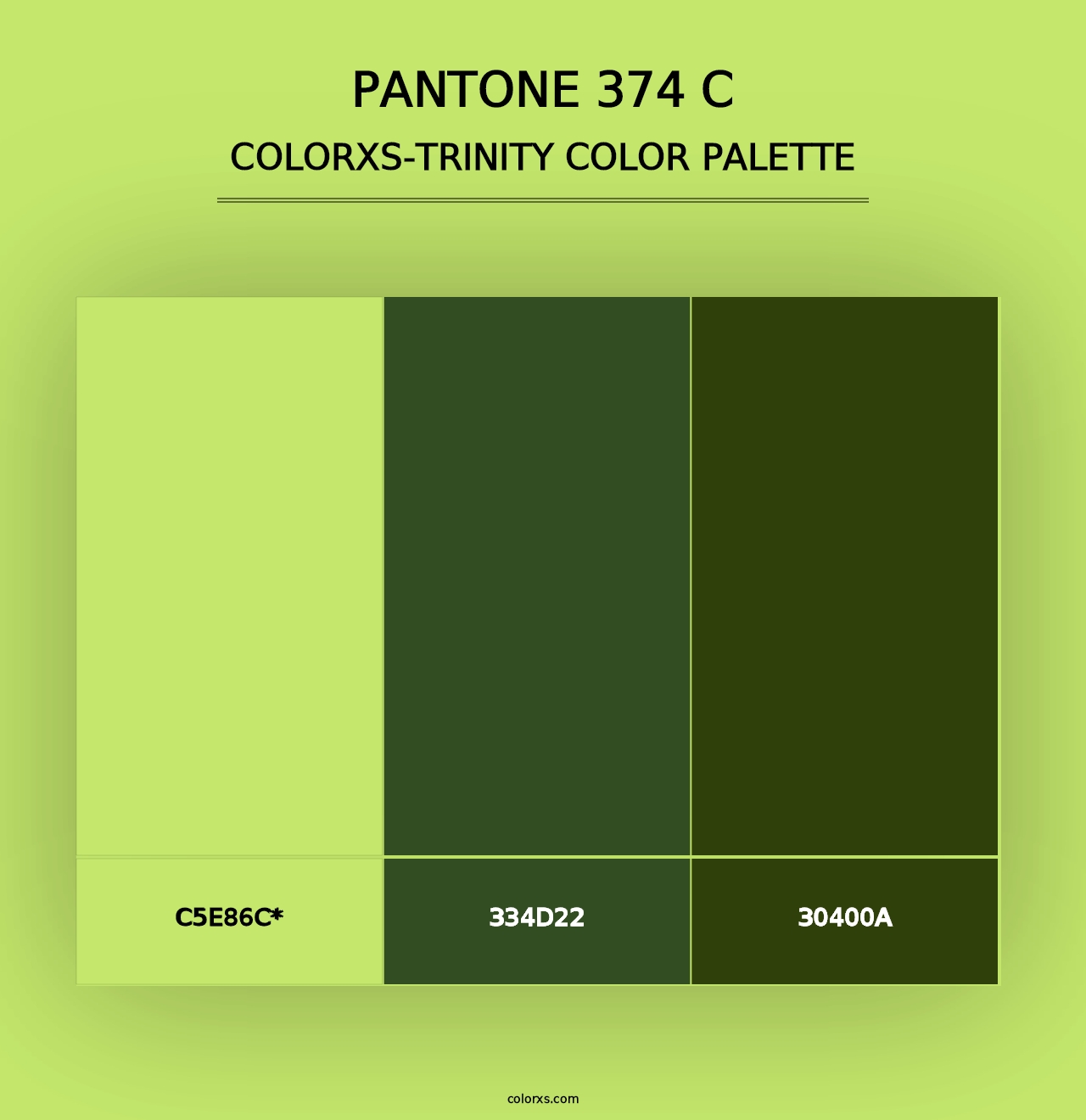 PANTONE 374 C - Colorxs Trinity Palette