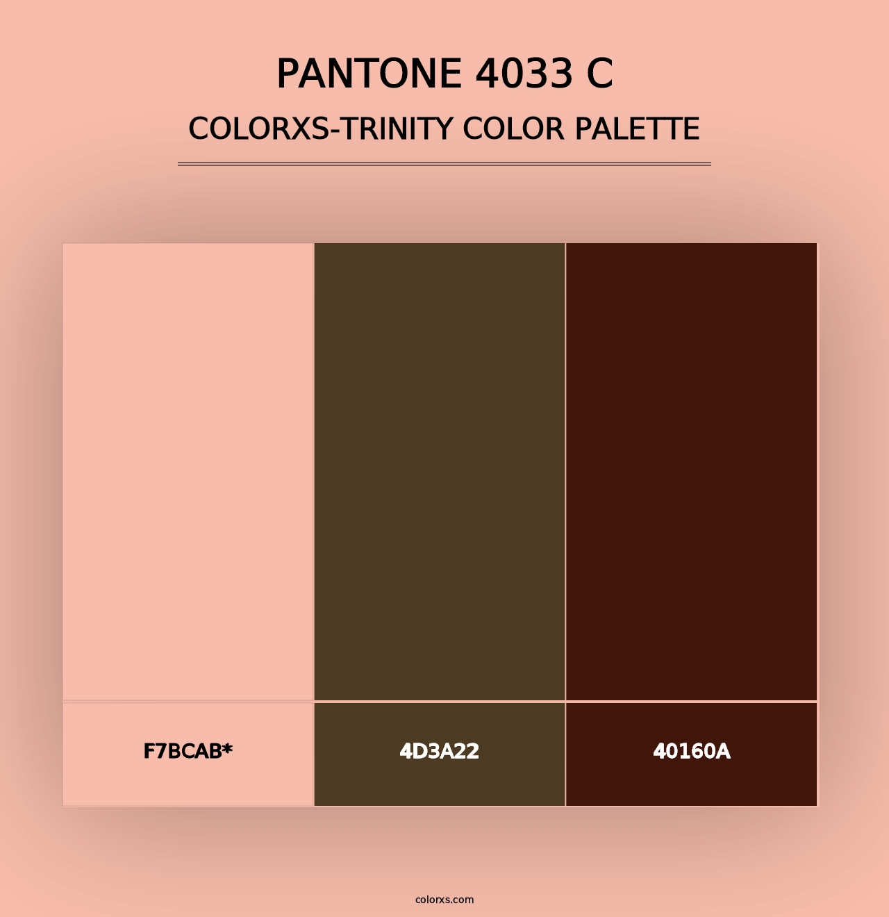 PANTONE 4033 C - Colorxs Trinity Palette