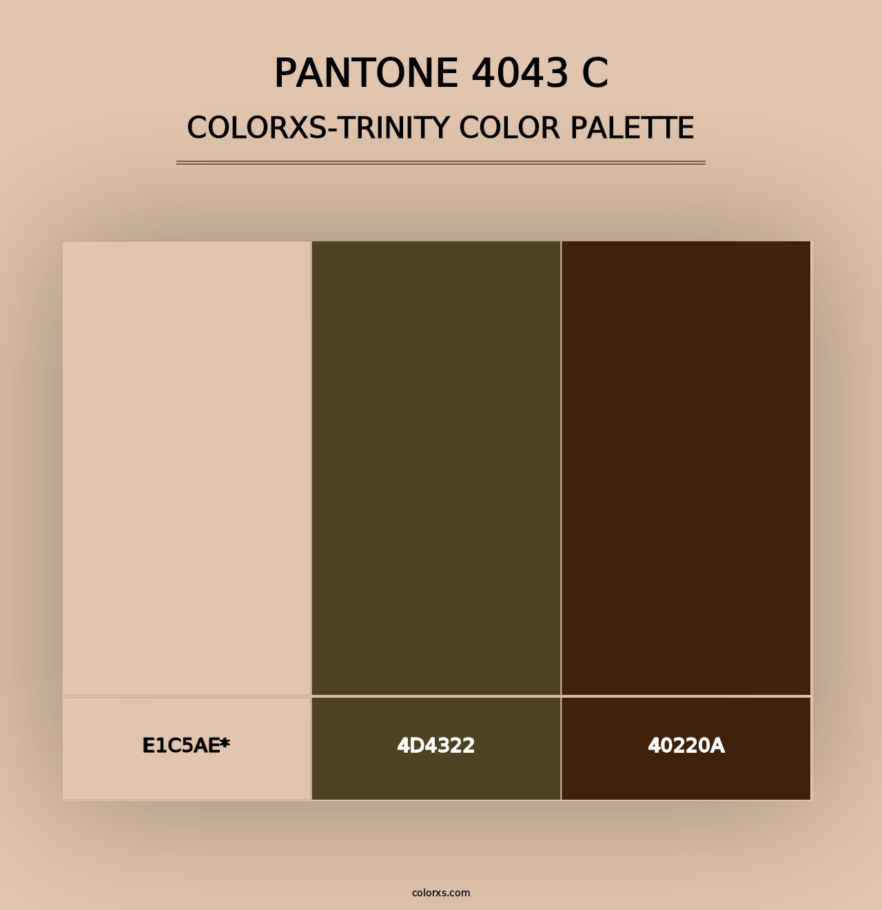 PANTONE 4043 C - Colorxs Trinity Palette