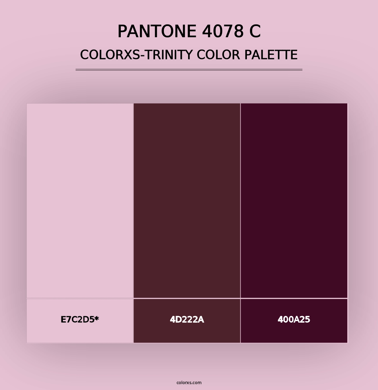 PANTONE 4078 C - Colorxs Trinity Palette