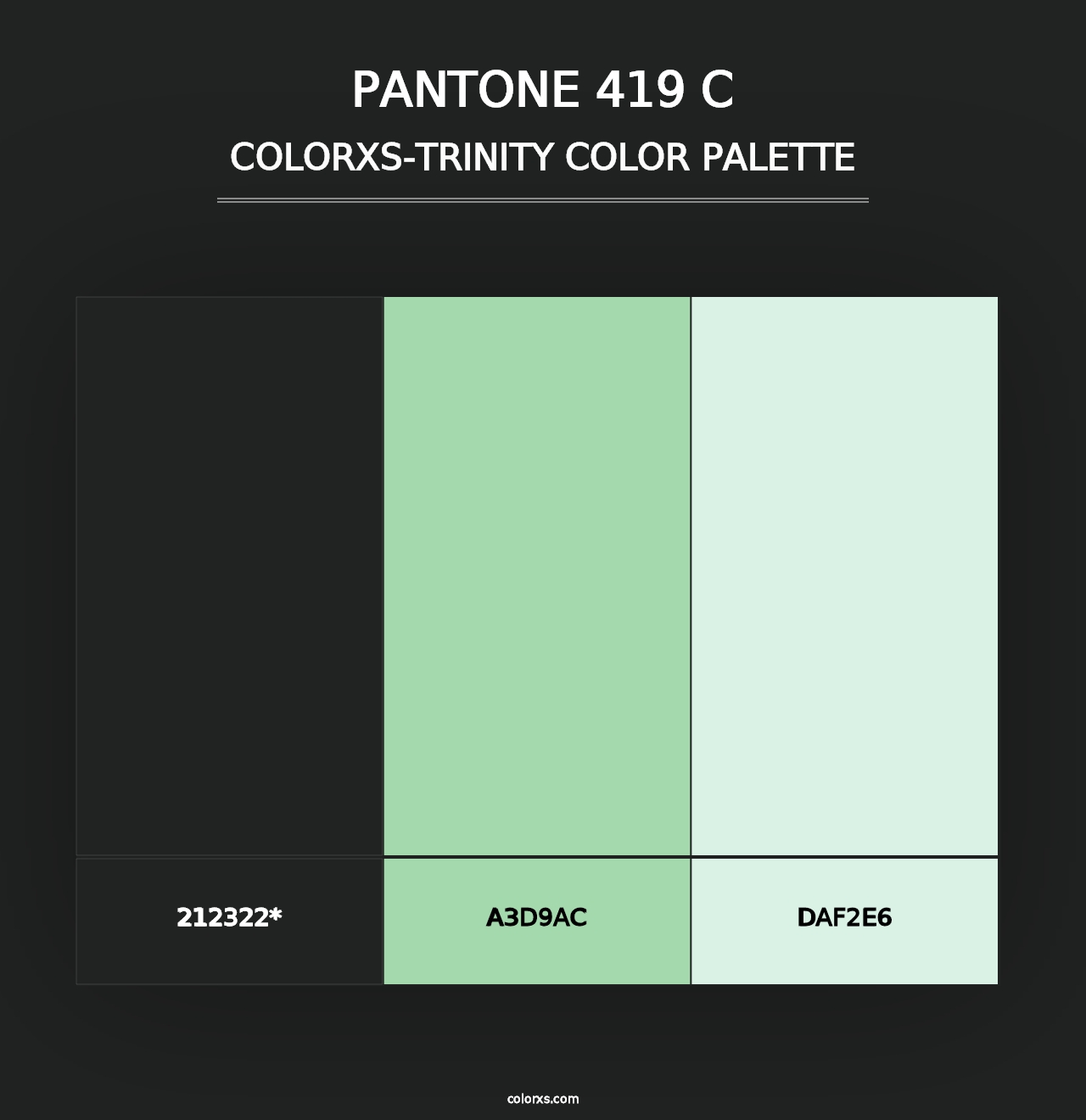 PANTONE 419 C - Colorxs Trinity Palette