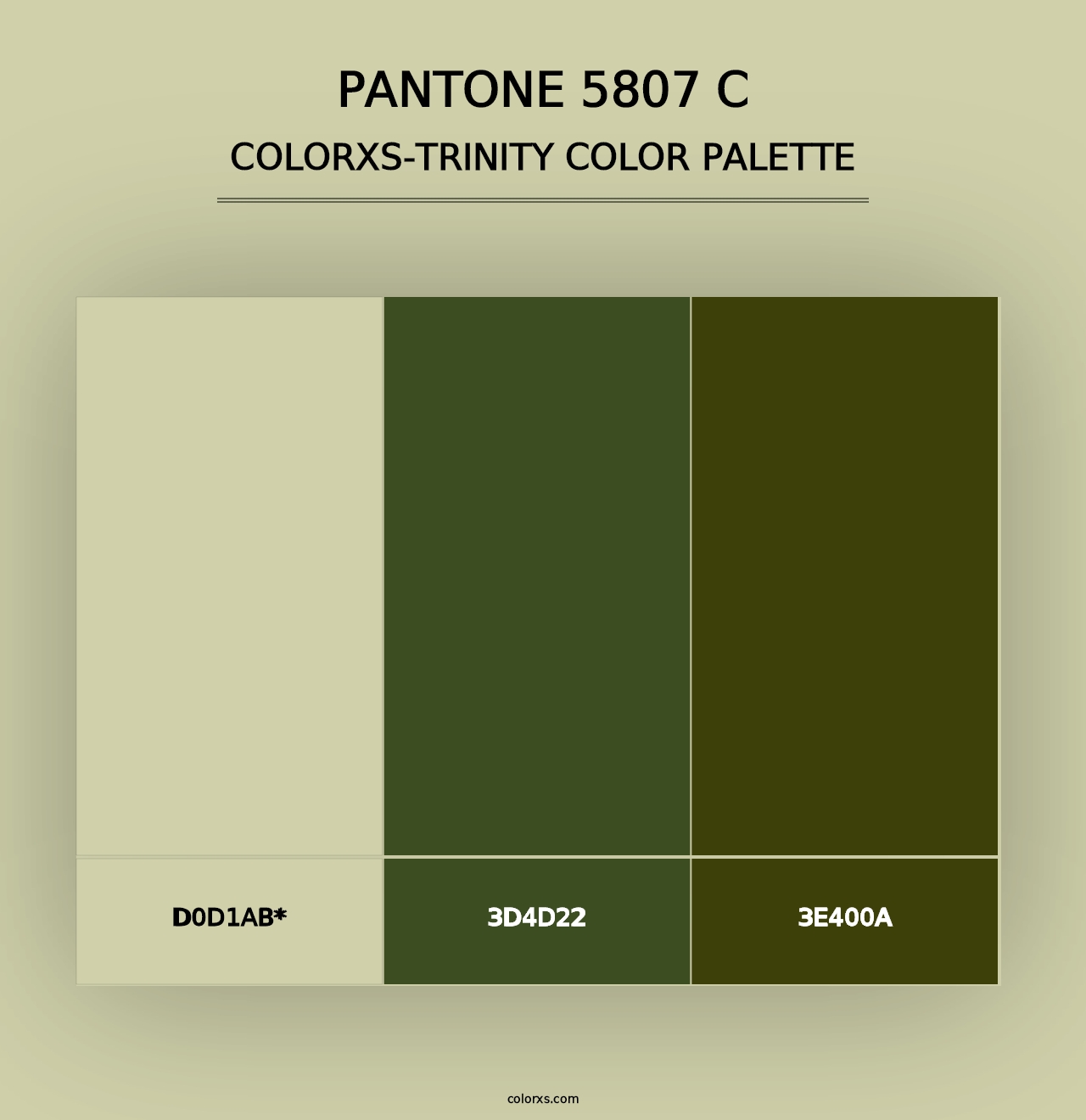 PANTONE 5807 C - Colorxs Trinity Palette