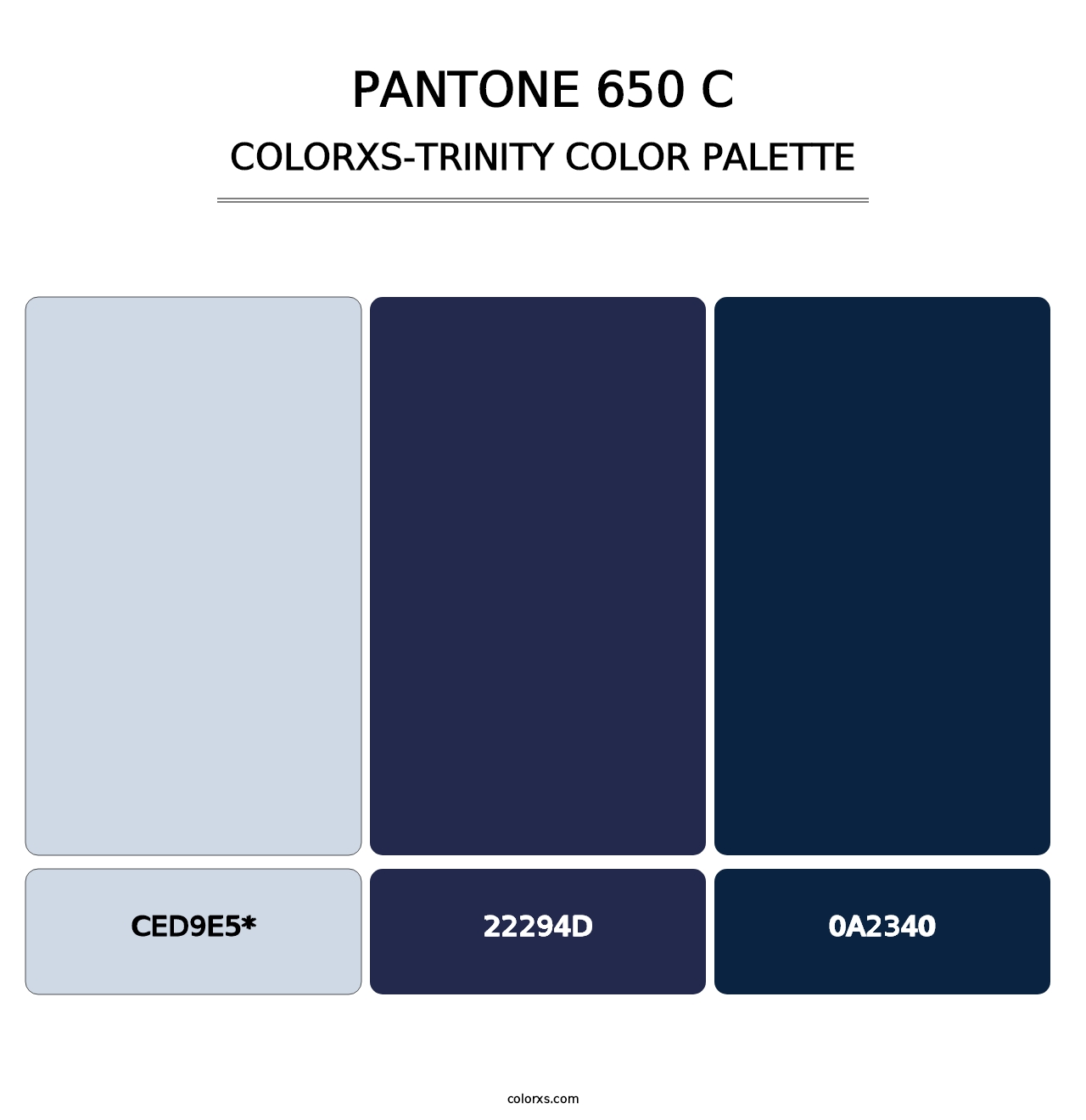 PANTONE 650 C - Colorxs Trinity Palette