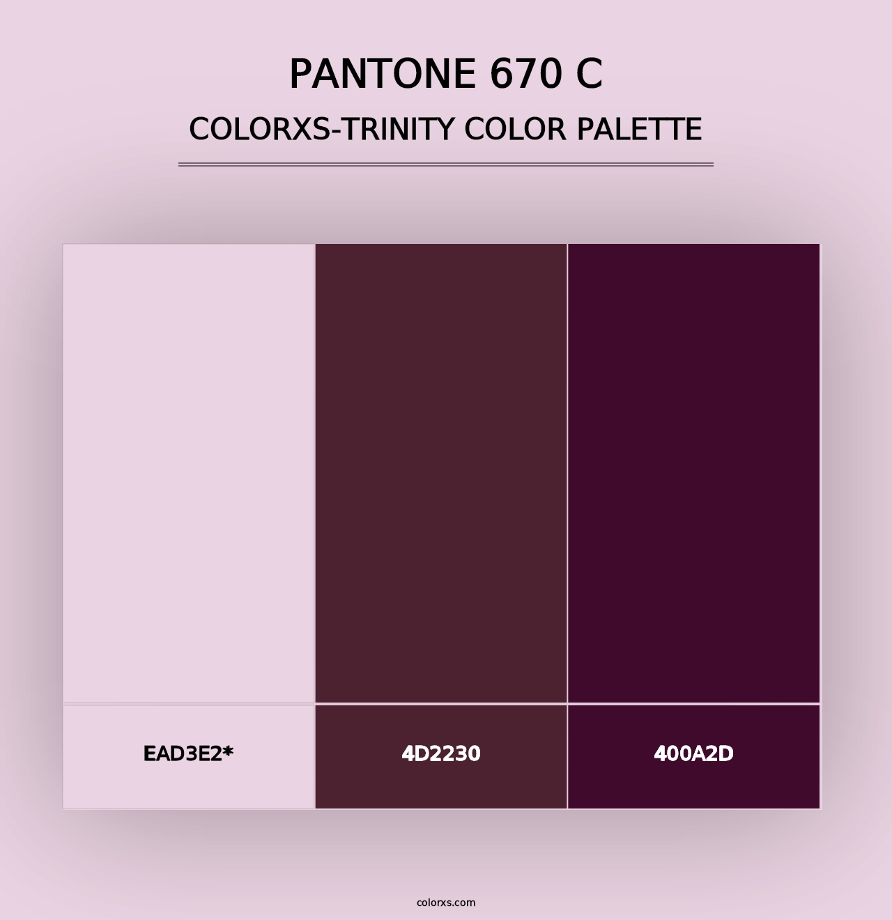 PANTONE 670 C - Colorxs Trinity Palette