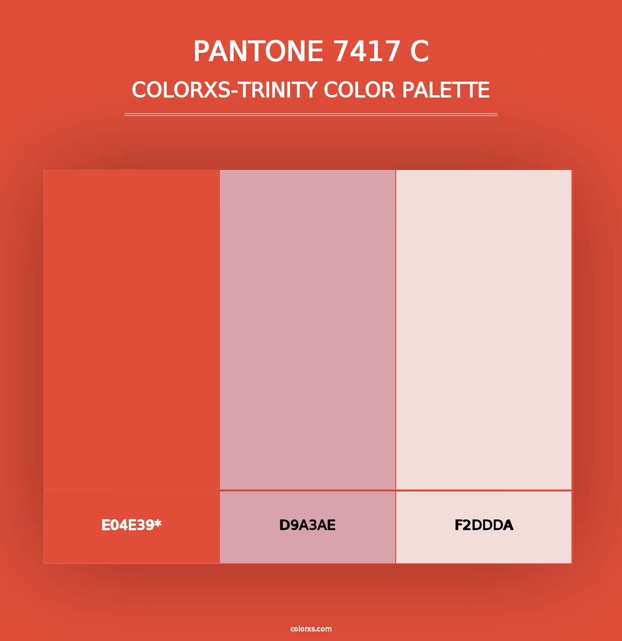 PANTONE 7417 C - Colorxs Trinity Palette