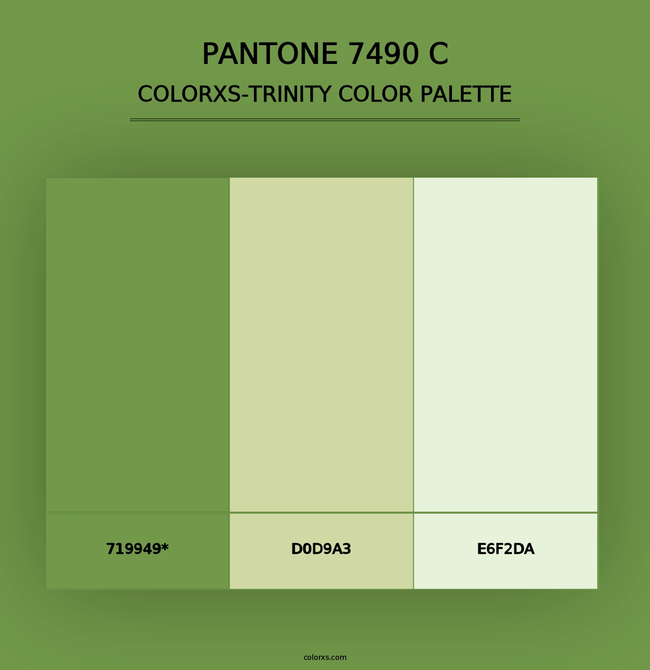 PANTONE 7490 C - Colorxs Trinity Palette