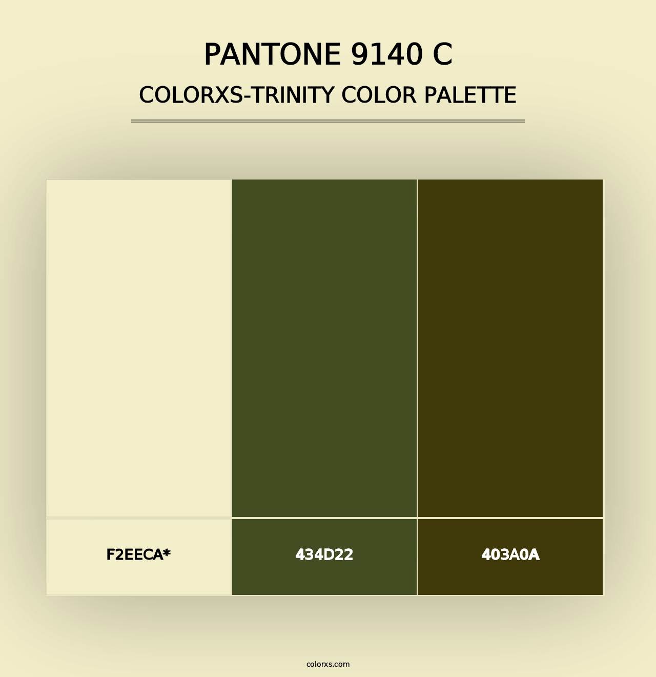 PANTONE 9140 C - Colorxs Trinity Palette