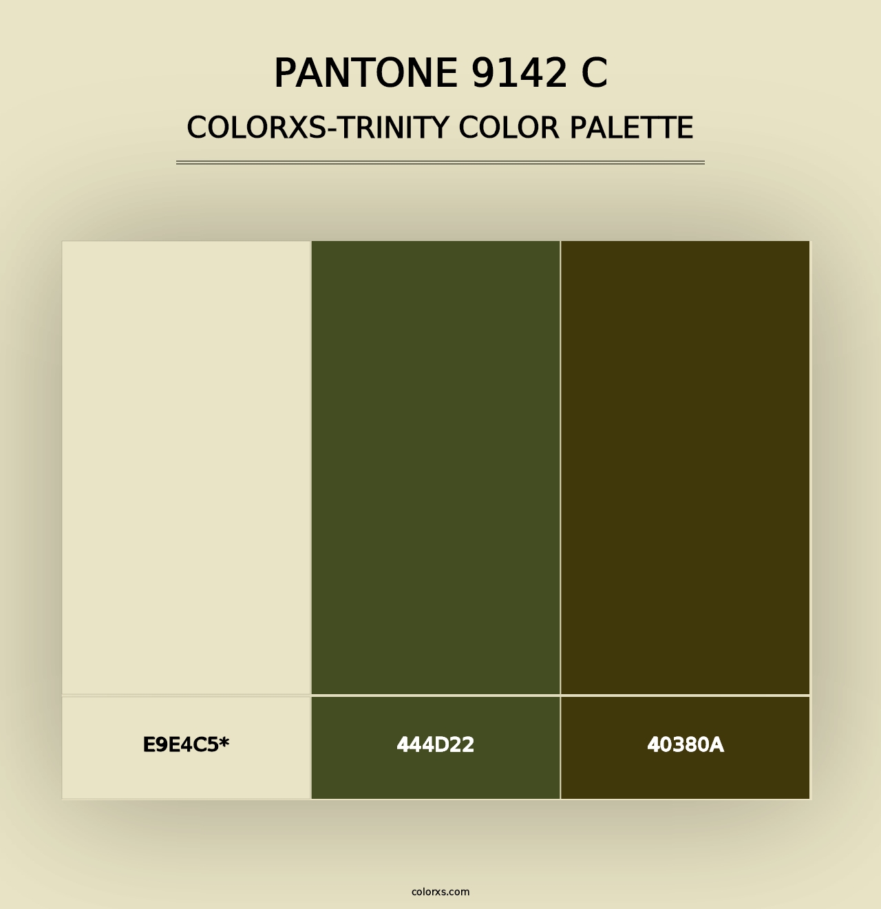 PANTONE 9142 C - Colorxs Trinity Palette