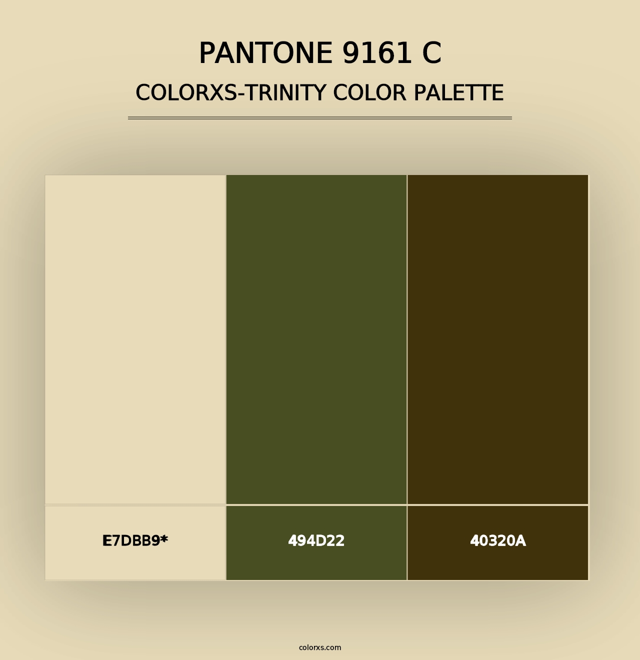 PANTONE 9161 C - Colorxs Trinity Palette