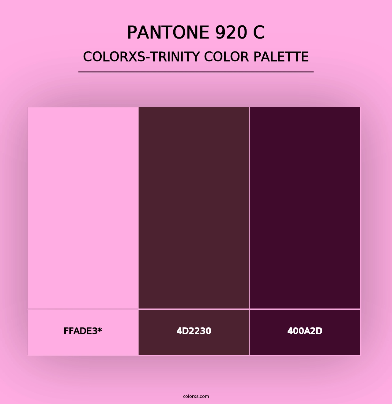 PANTONE 920 C - Colorxs Trinity Palette