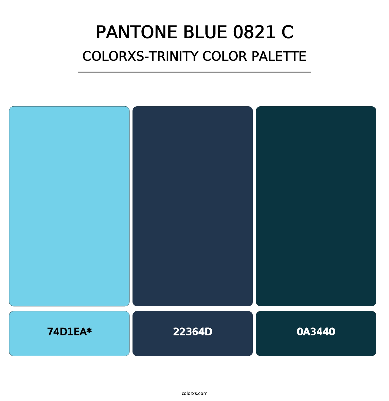 PANTONE Blue 0821 C - Colorxs Trinity Palette