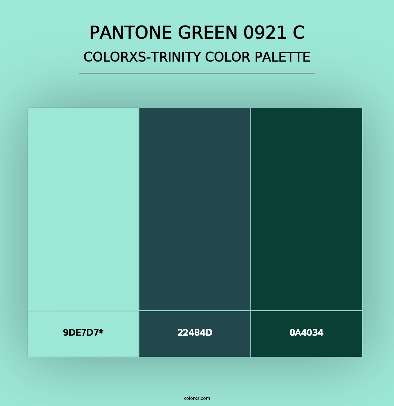 PANTONE Green 0921 C - Colorxs Trinity Palette