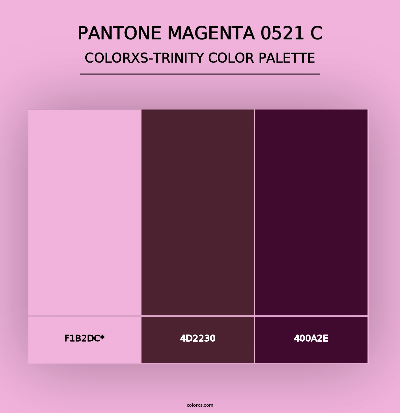 PANTONE Magenta 0521 C - Colorxs Trinity Palette