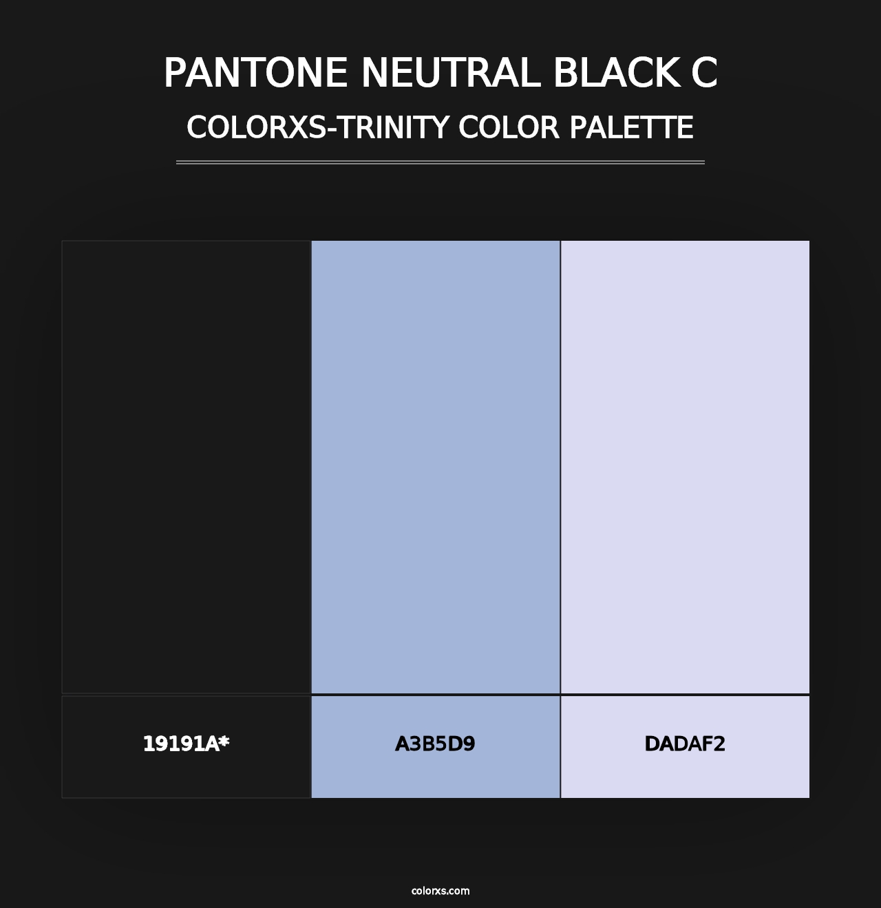 PANTONE Neutral Black C - Colorxs Trinity Palette