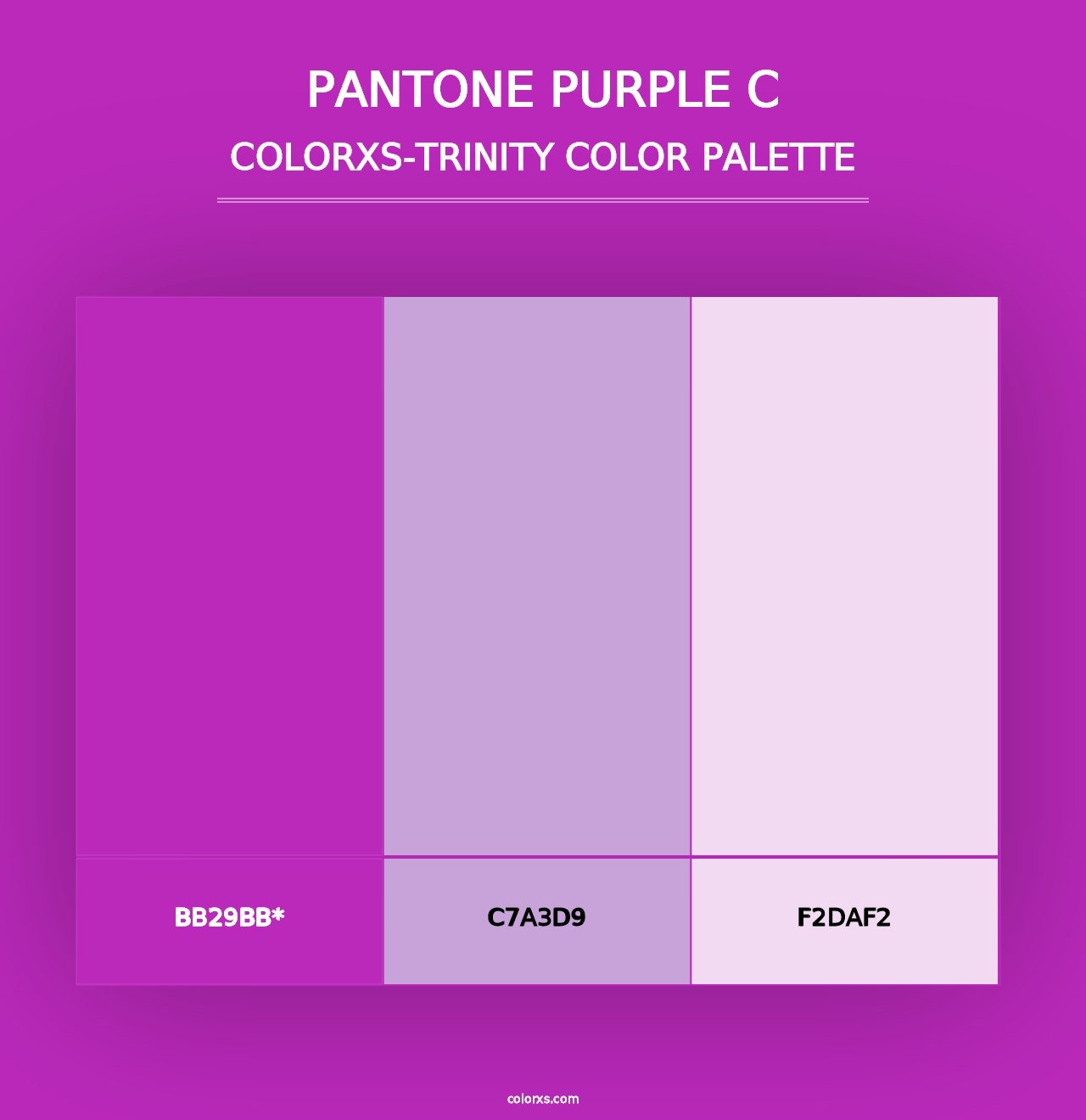 PANTONE Purple C - Colorxs Trinity Palette