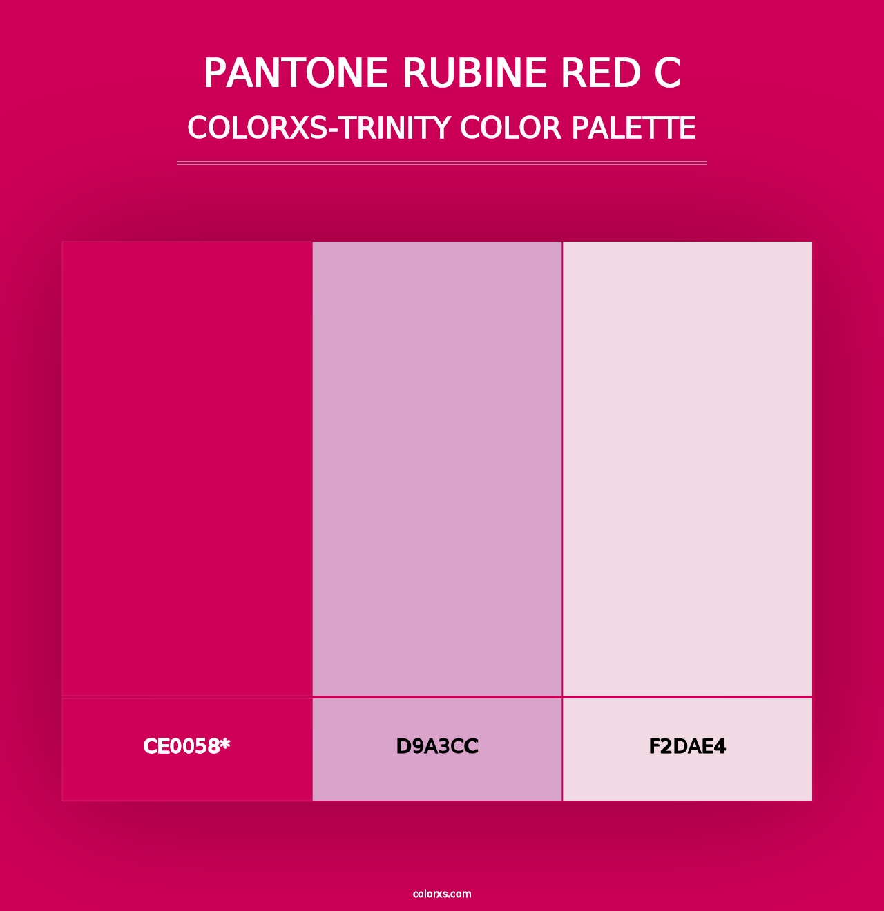 PANTONE Rubine Red C - Colorxs Trinity Palette