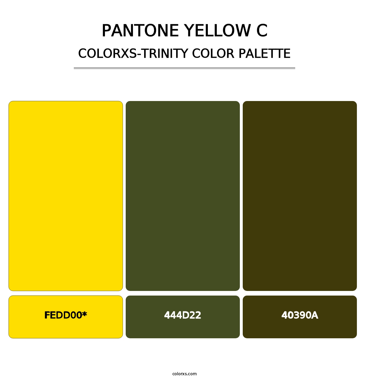 PANTONE Yellow C - Colorxs Trinity Palette