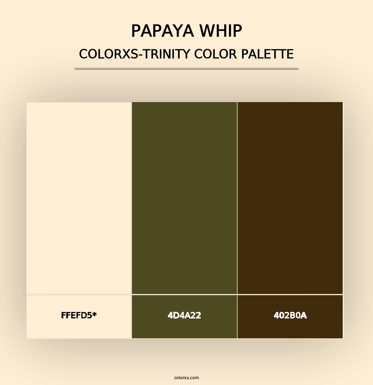 Papaya Whip - Colorxs Trinity Palette