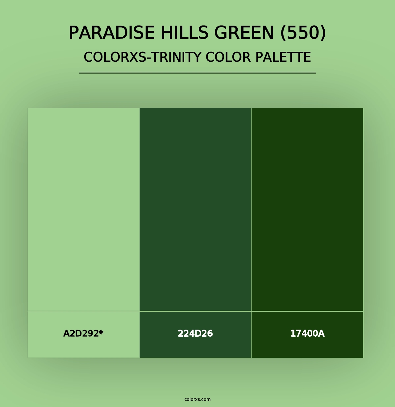 Paradise Hills Green (550) - Colorxs Trinity Palette