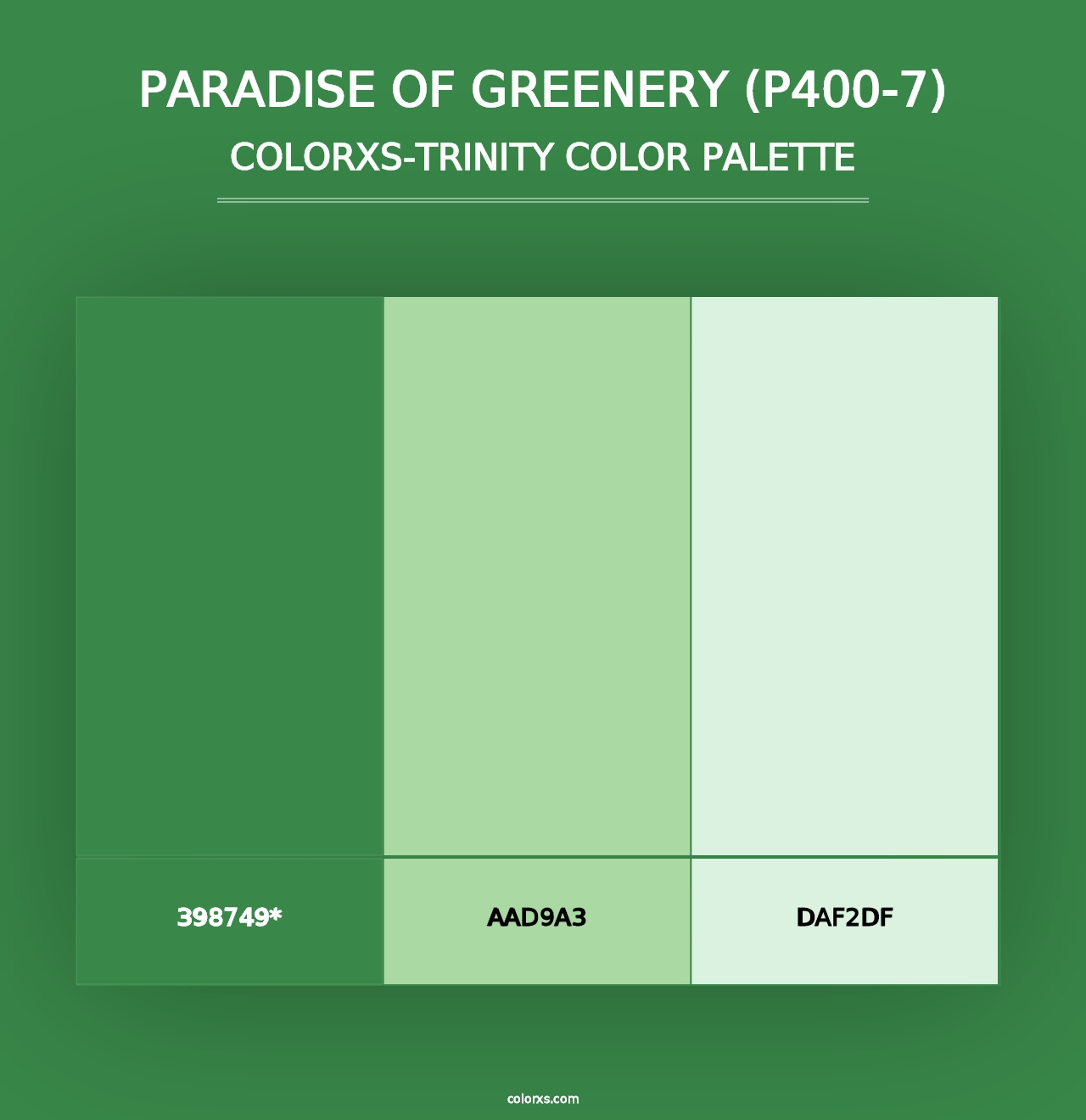 Paradise Of Greenery (P400-7) - Colorxs Trinity Palette