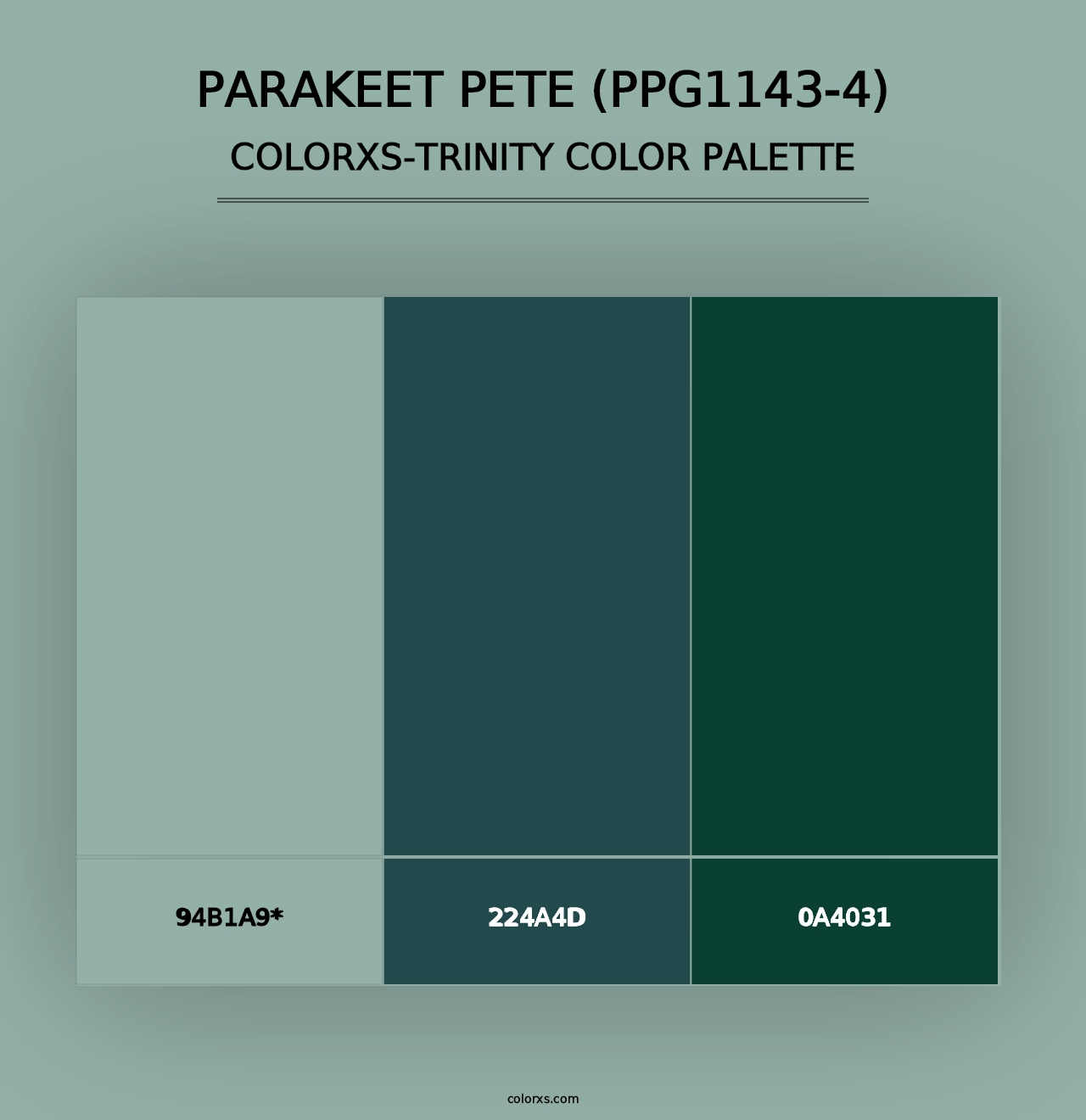 Parakeet Pete (PPG1143-4) - Colorxs Trinity Palette