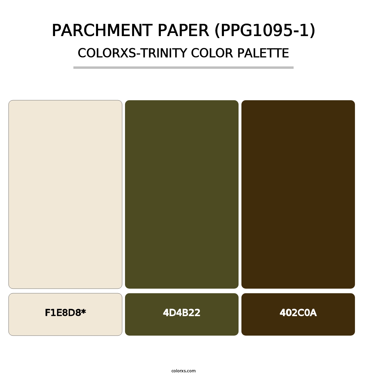 Parchment Paper (PPG1095-1) - Colorxs Trinity Palette