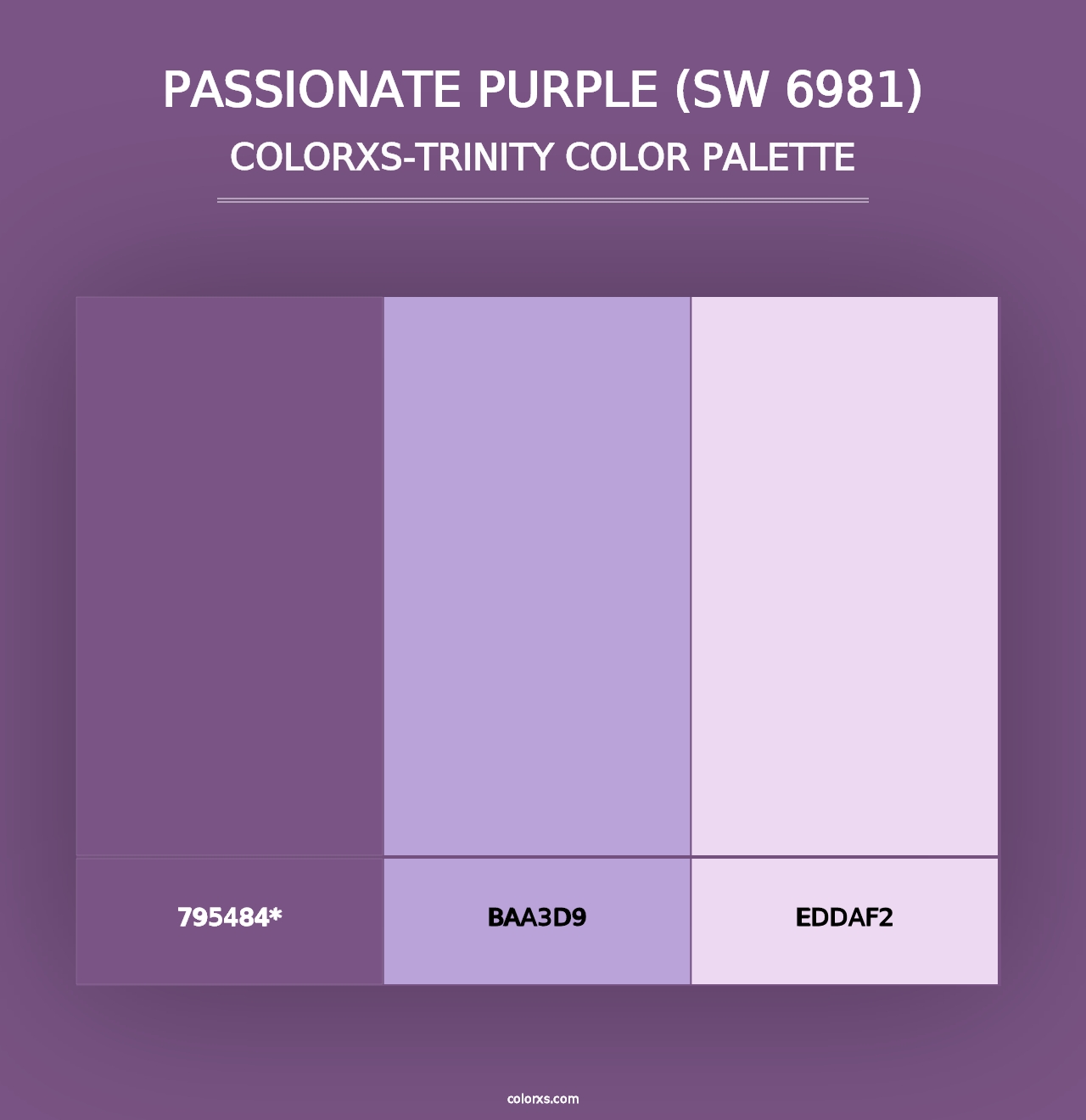 Passionate Purple (SW 6981) - Colorxs Trinity Palette