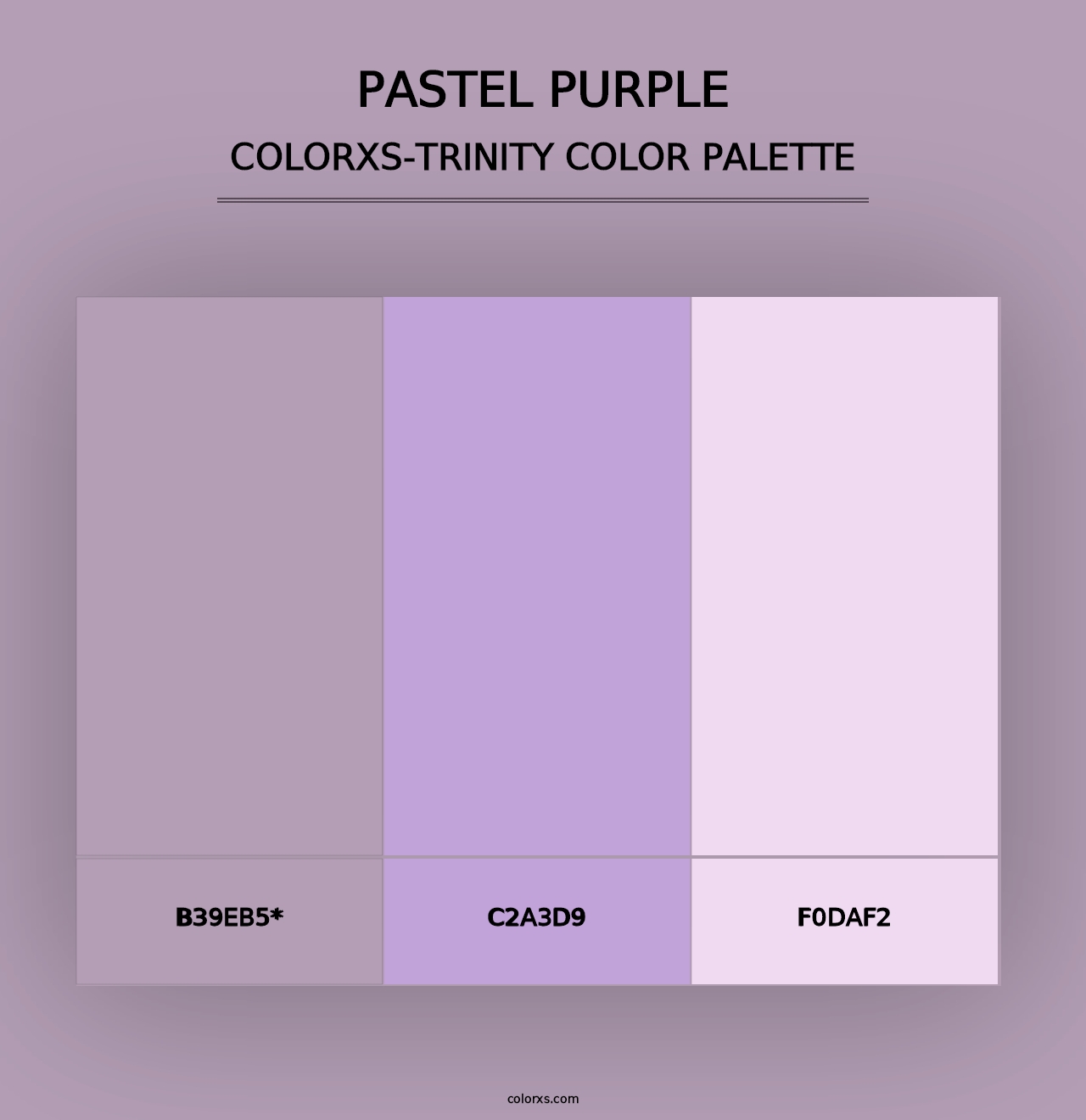 Pastel Purple - Colorxs Trinity Palette