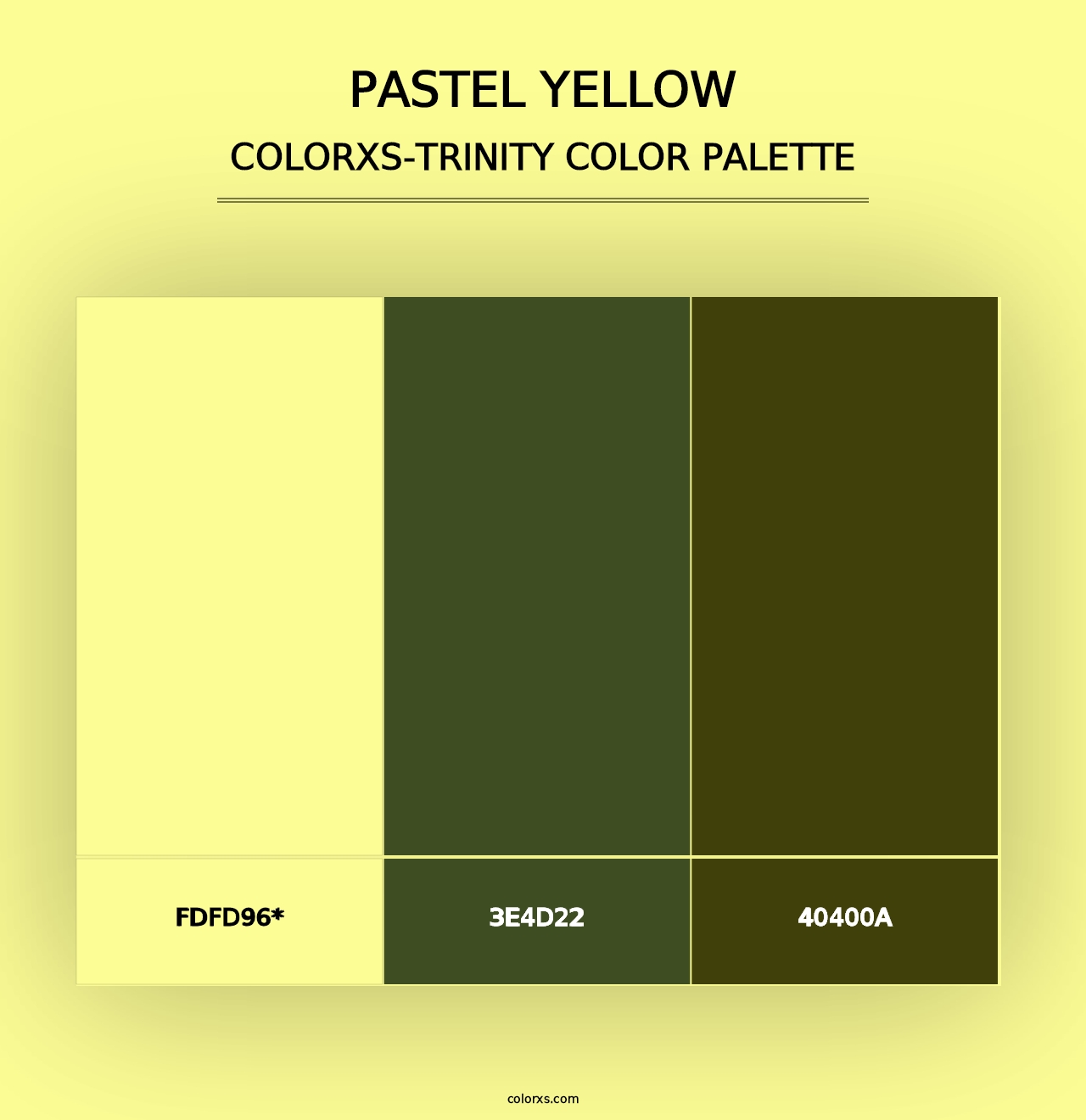 Pastel Yellow - Colorxs Trinity Palette