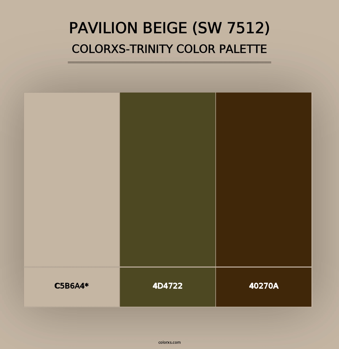 Pavilion Beige (SW 7512) - Colorxs Trinity Palette