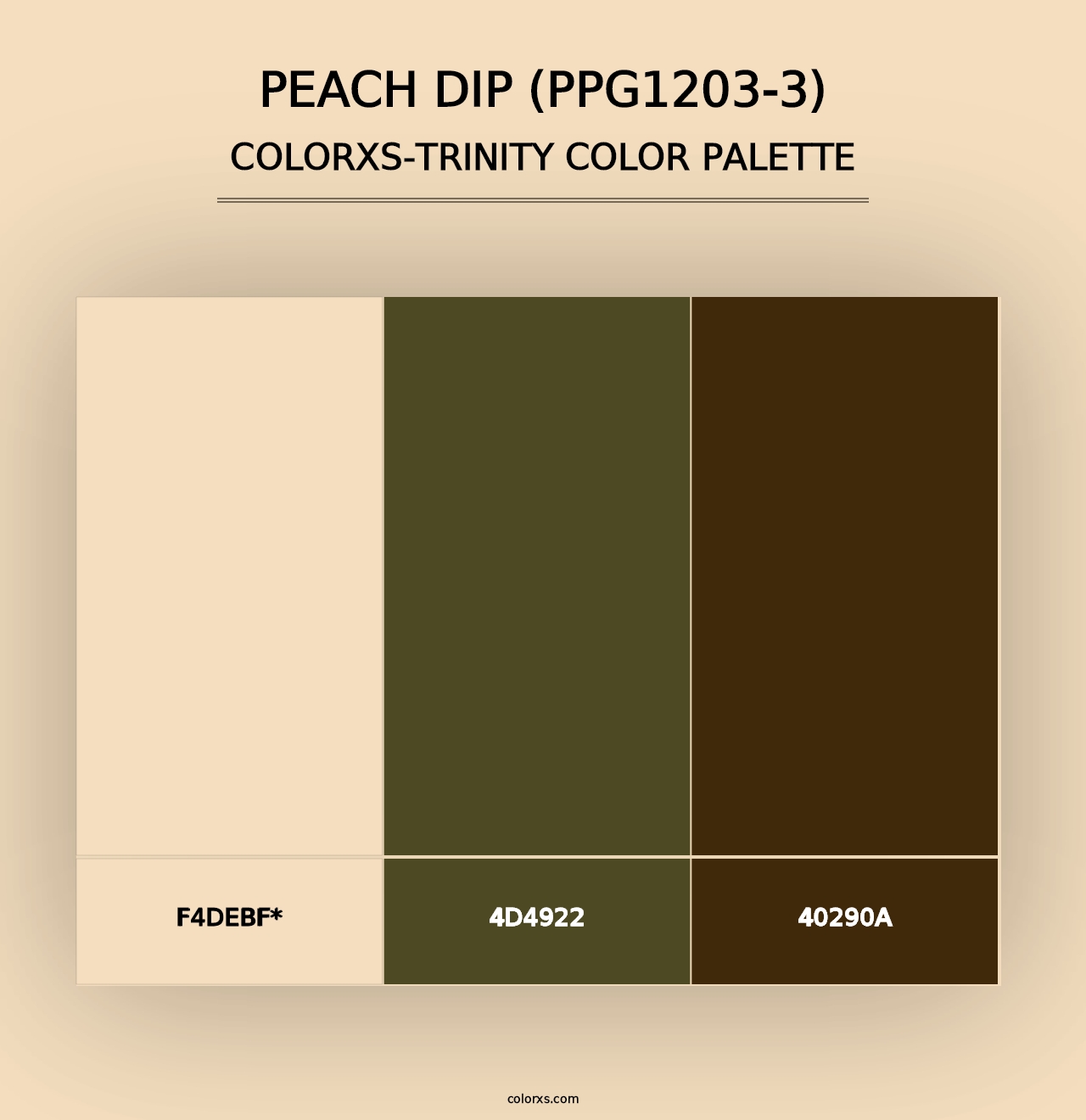 Peach Dip (PPG1203-3) - Colorxs Trinity Palette