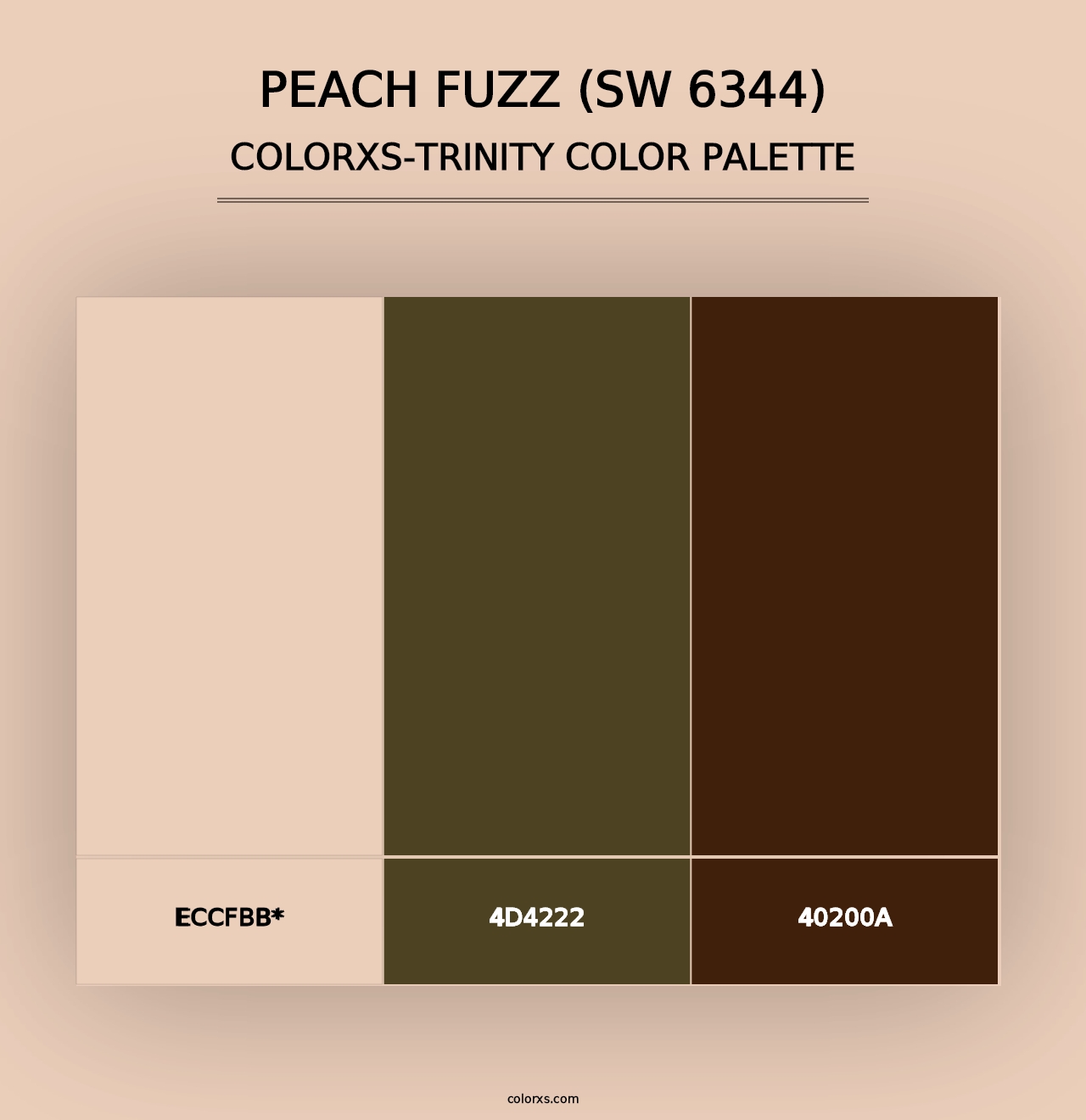 Peach Fuzz (SW 6344) - Colorxs Trinity Palette