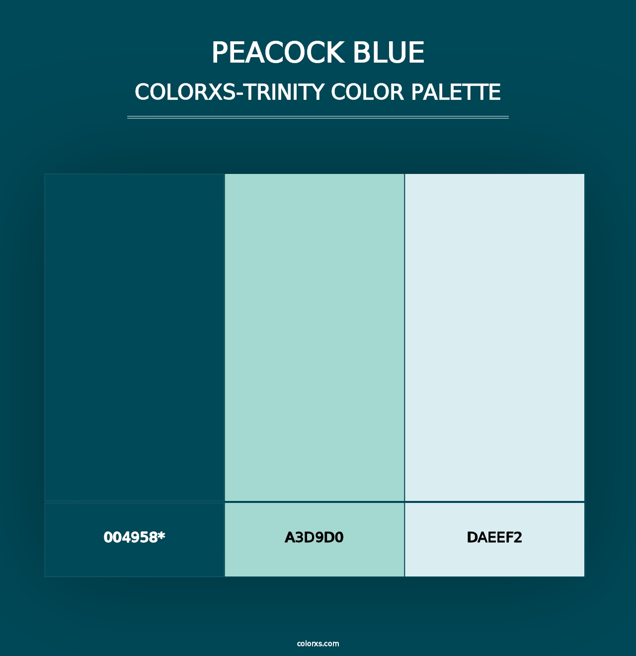 Peacock Blue - Colorxs Trinity Palette