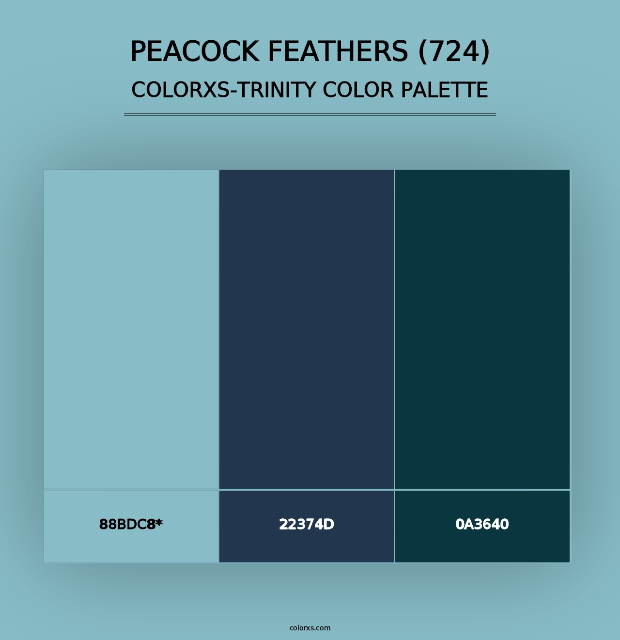 Peacock Feathers (724) - Colorxs Trinity Palette