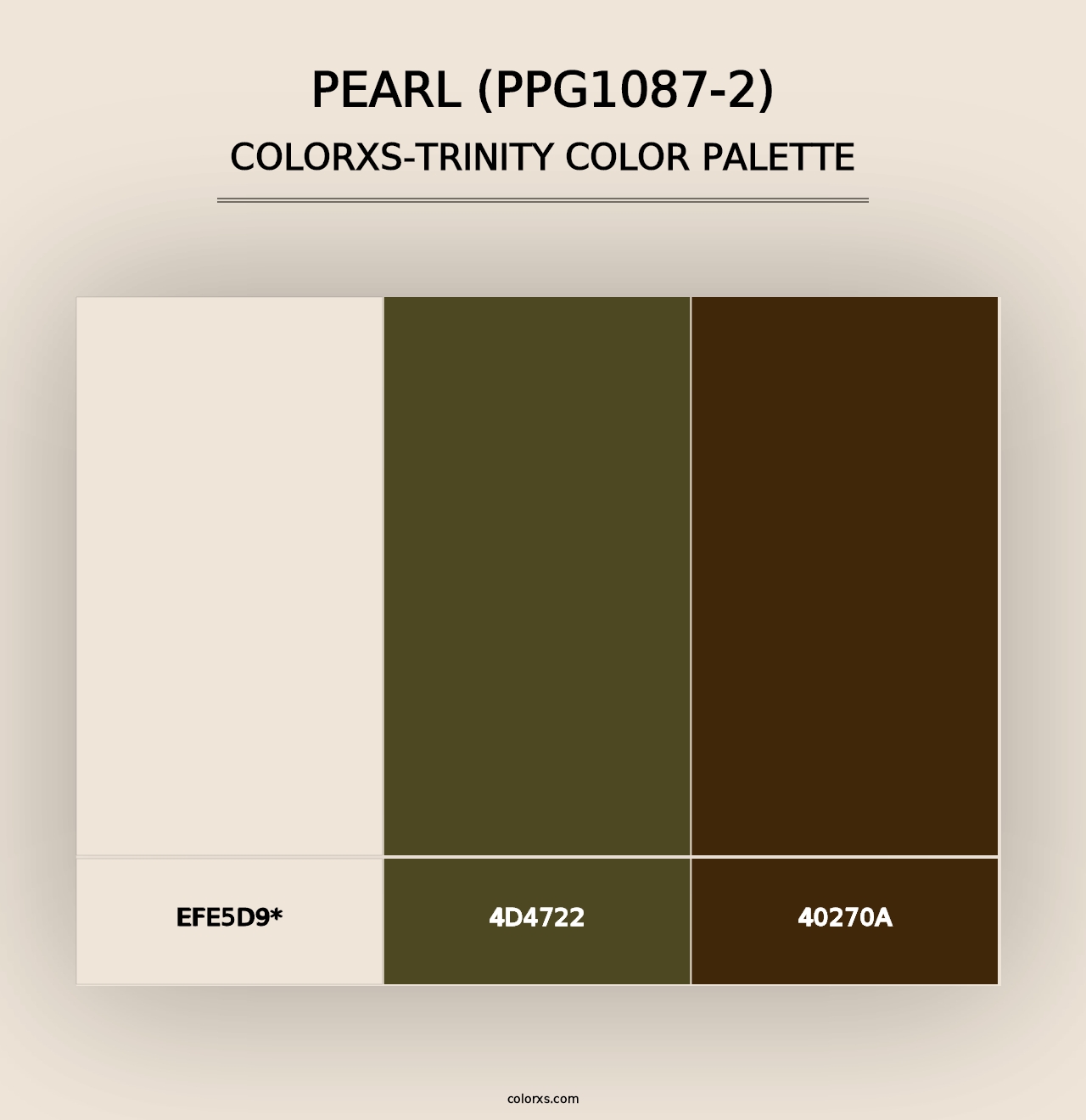 Pearl (PPG1087-2) - Colorxs Trinity Palette