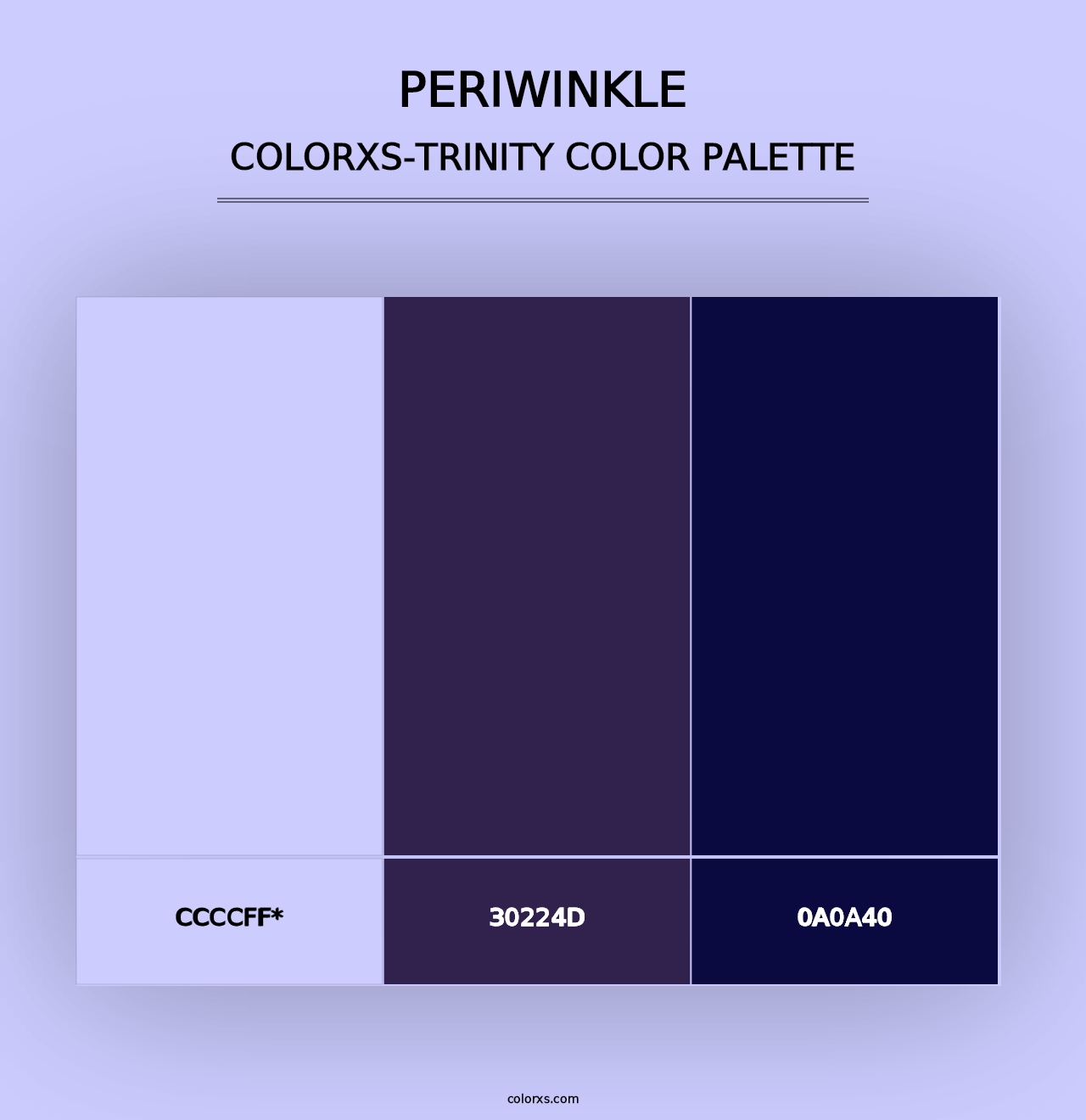 Periwinkle - Colorxs Trinity Palette