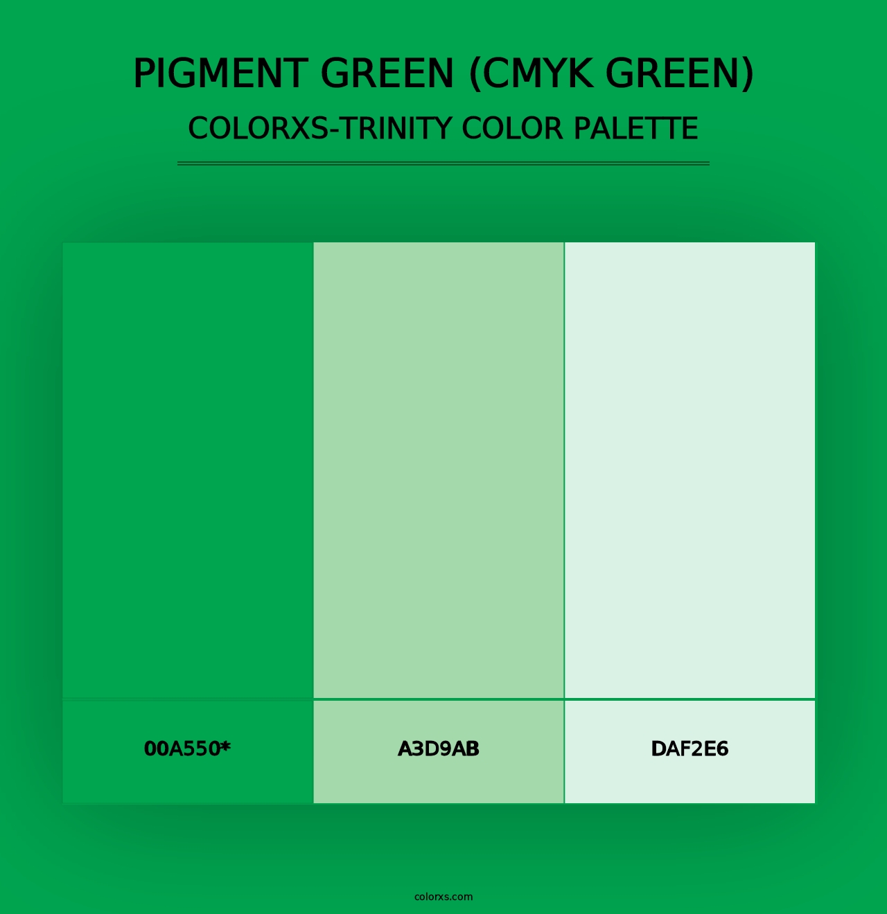 Pigment Green (CMYK Green) - Colorxs Trinity Palette