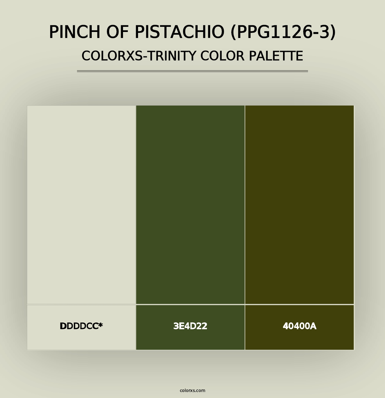 Pinch Of Pistachio (PPG1126-3) - Colorxs Trinity Palette