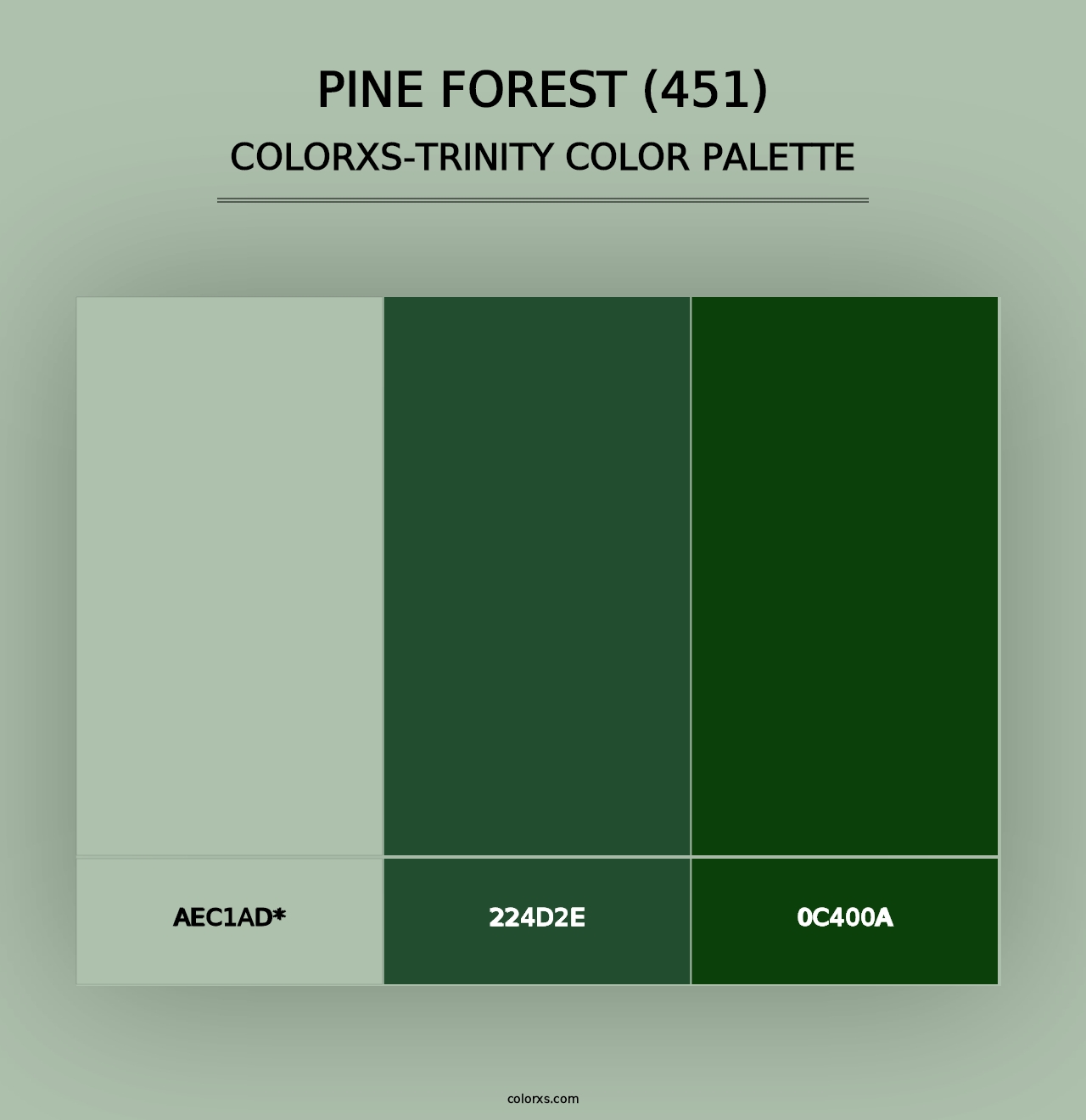 Pine Forest (451) - Colorxs Trinity Palette