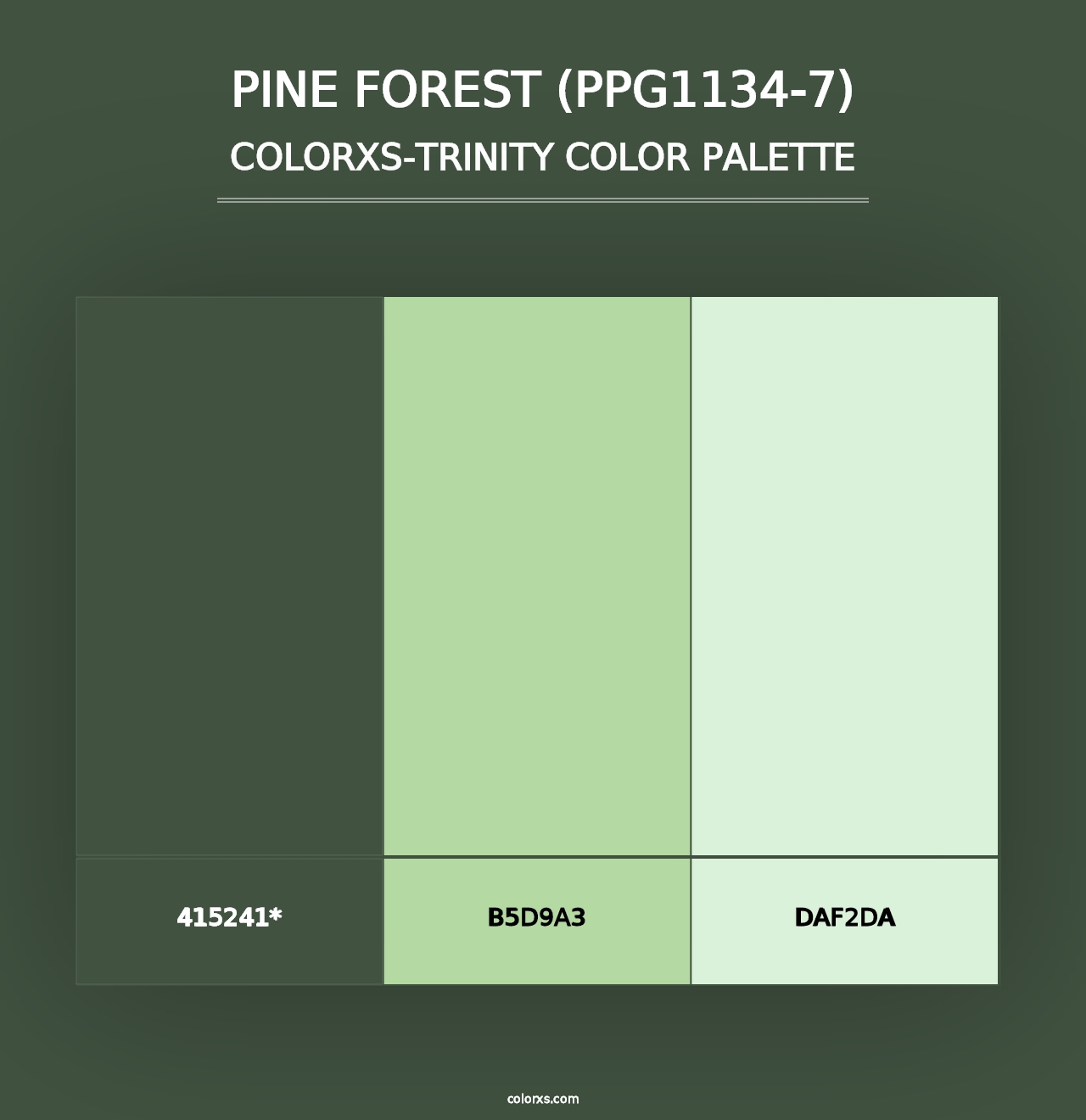 Pine Forest (PPG1134-7) - Colorxs Trinity Palette