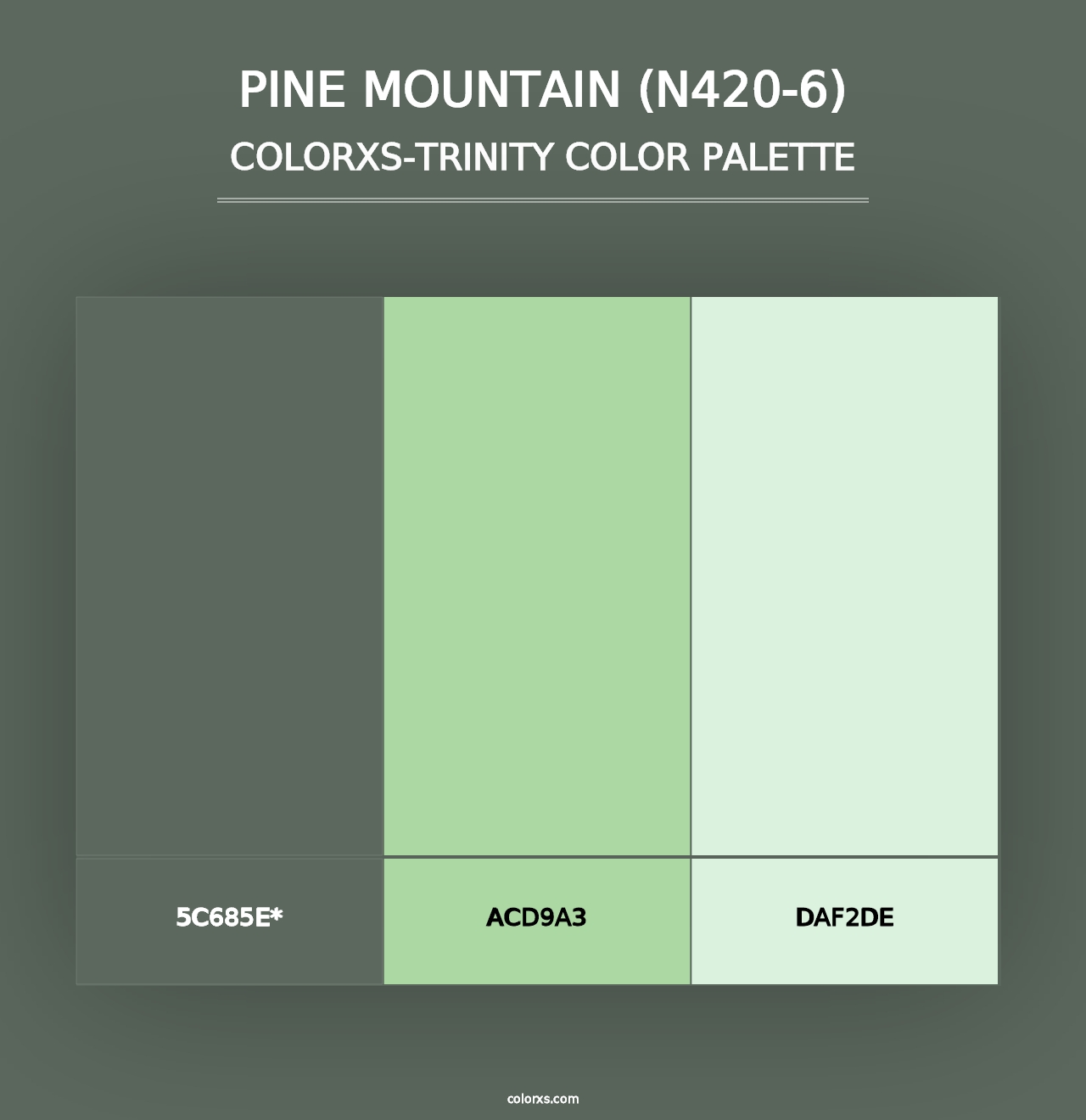 Pine Mountain (N420-6) - Colorxs Trinity Palette