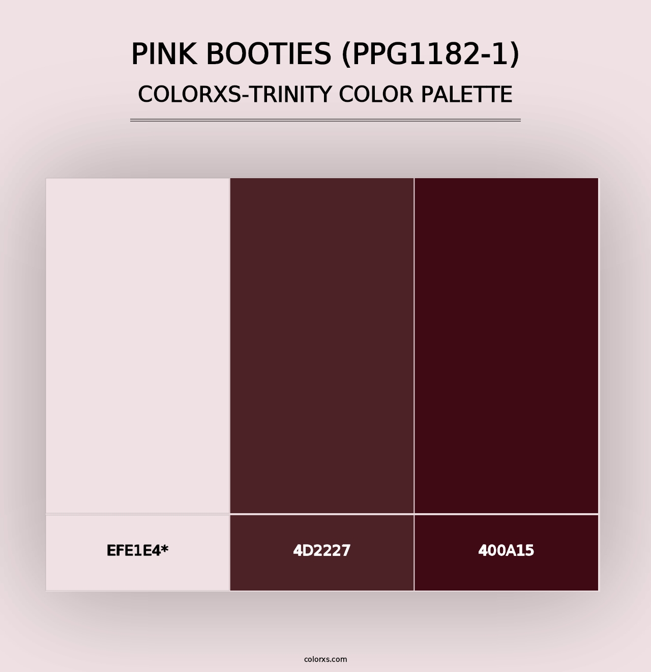 Pink Booties (PPG1182-1) - Colorxs Trinity Palette