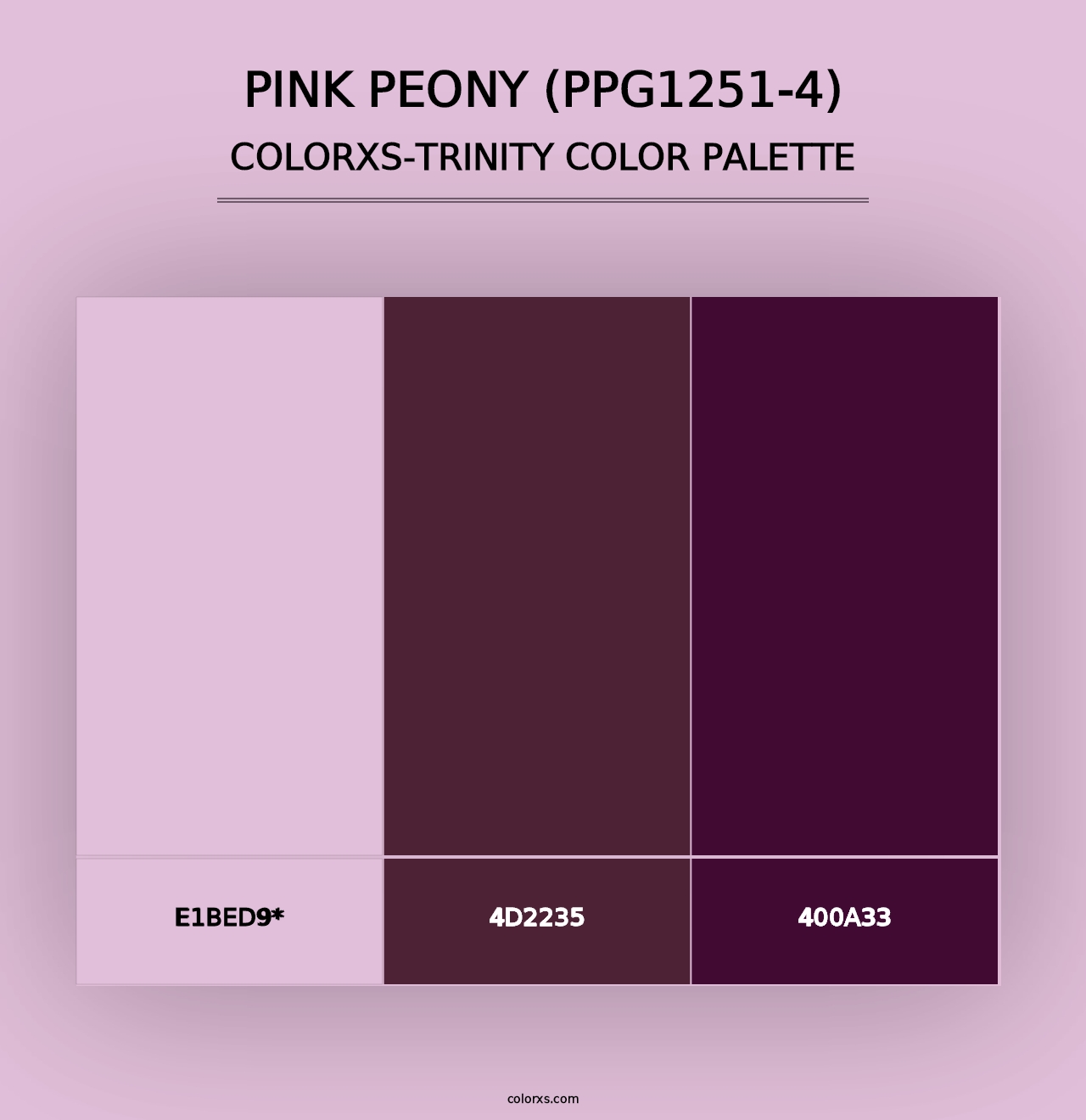 Pink Peony (PPG1251-4) - Colorxs Trinity Palette