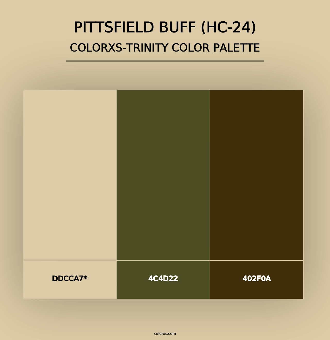 Pittsfield Buff (HC-24) - Colorxs Trinity Palette