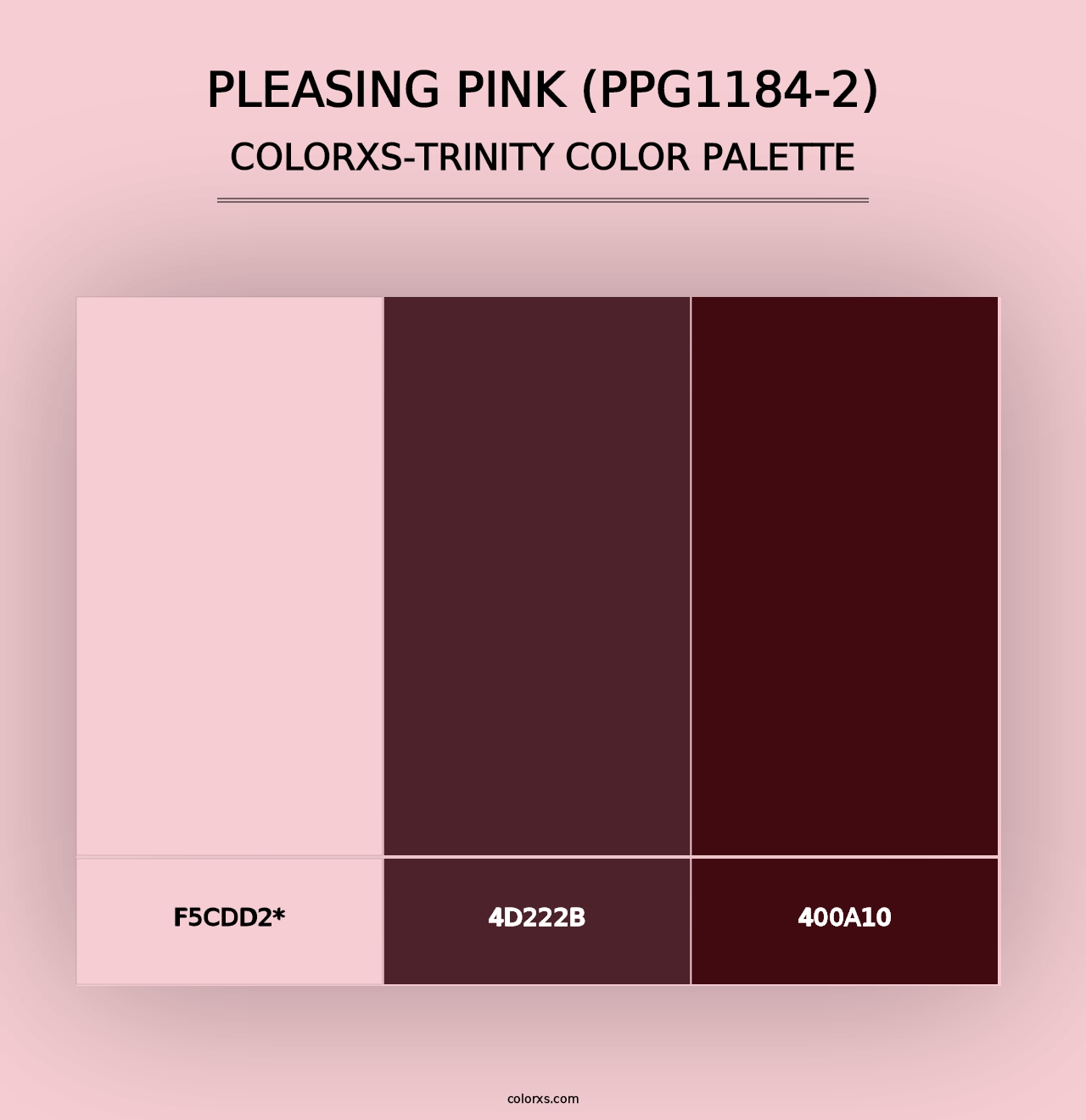 Pleasing Pink (PPG1184-2) - Colorxs Trinity Palette