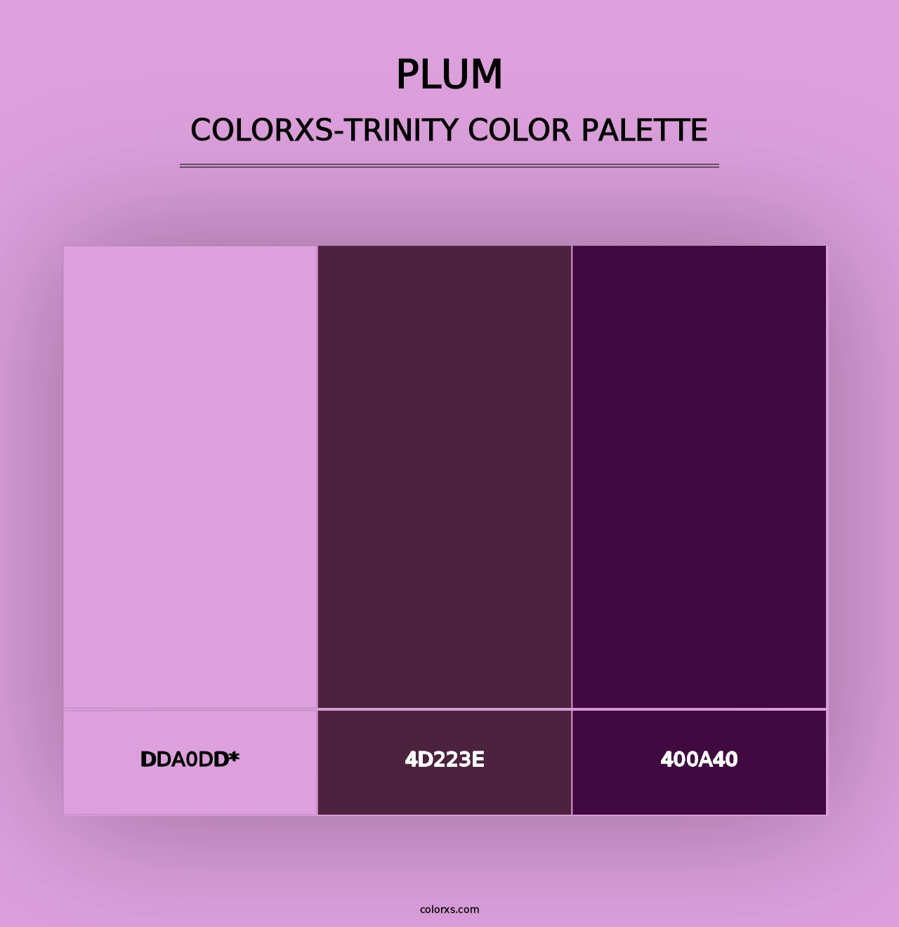 Plum - Colorxs Trinity Palette