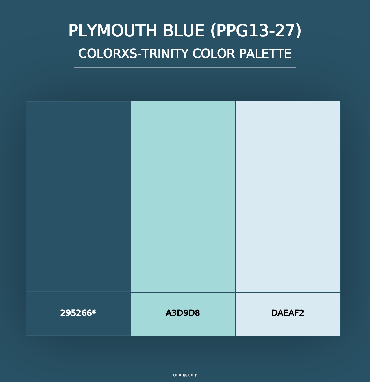 Plymouth Blue (PPG13-27) - Colorxs Trinity Palette