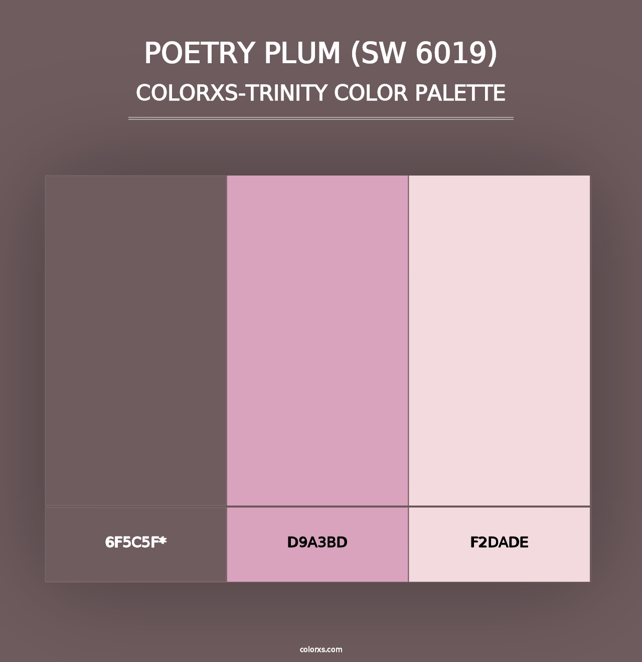 Poetry Plum (SW 6019) - Colorxs Trinity Palette